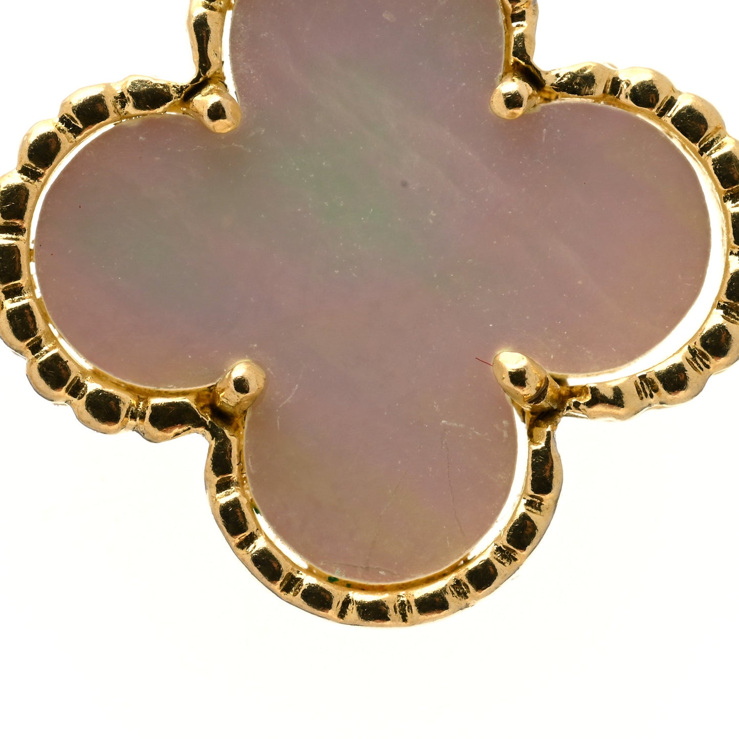 18K Yellow Gold Mother of Pearl 10 Motifs Vintage Alhambra Necklace