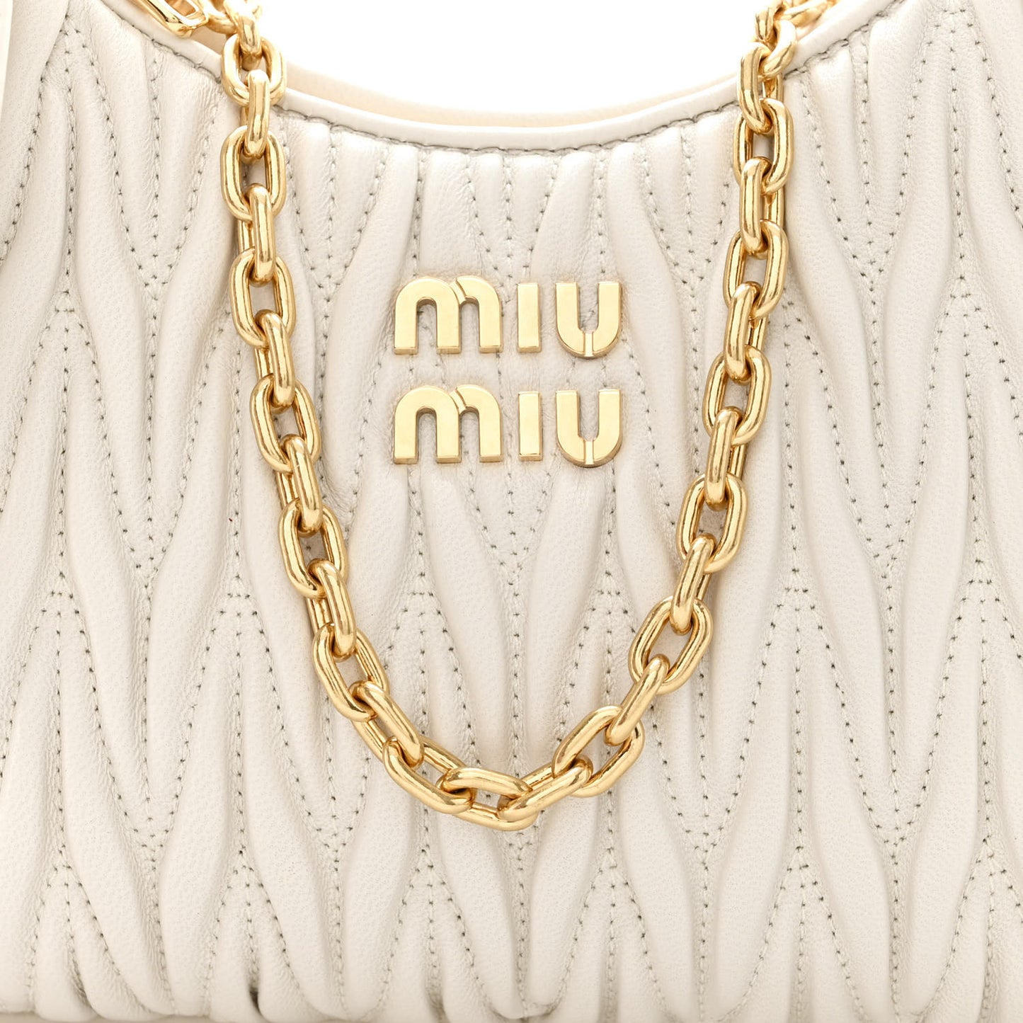 Nappa Matelasse Shoulder Bag White