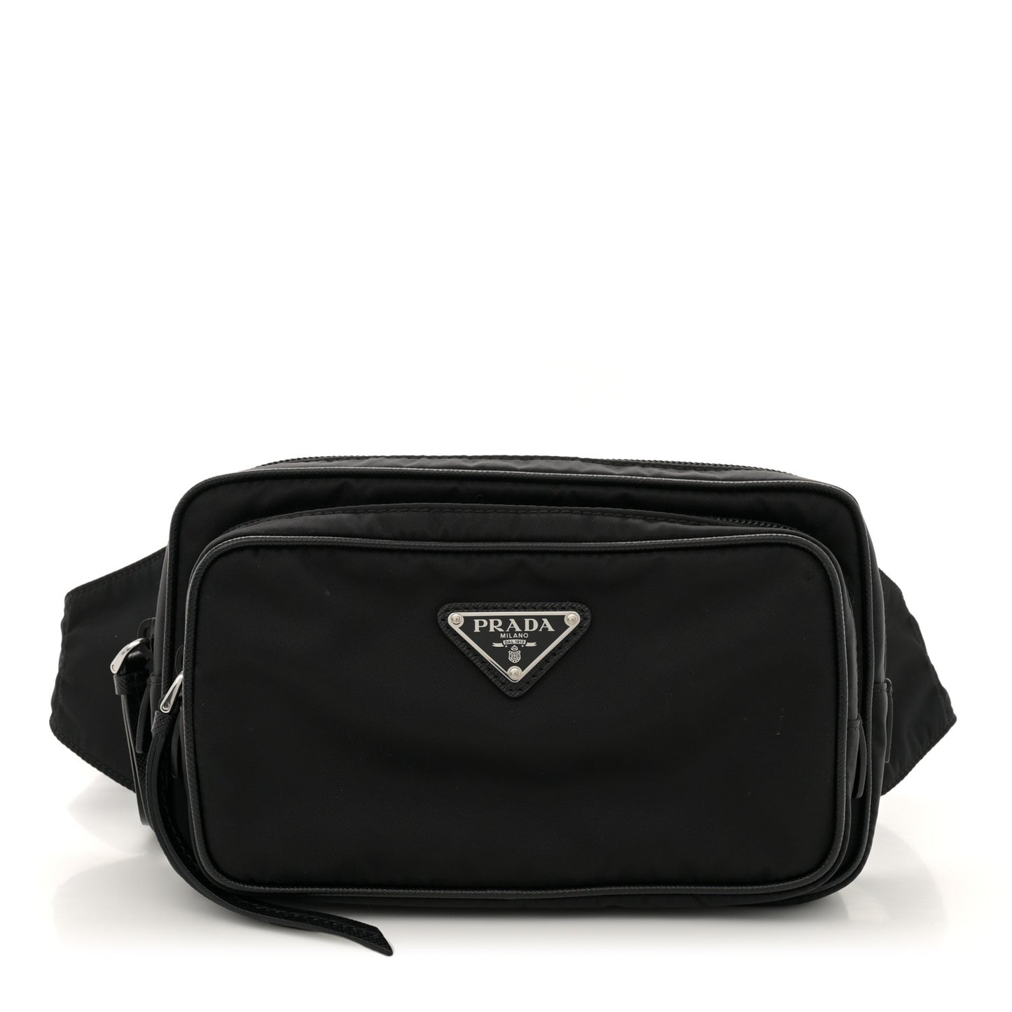 Re-Nylon Saffiano Belt Bag L Black