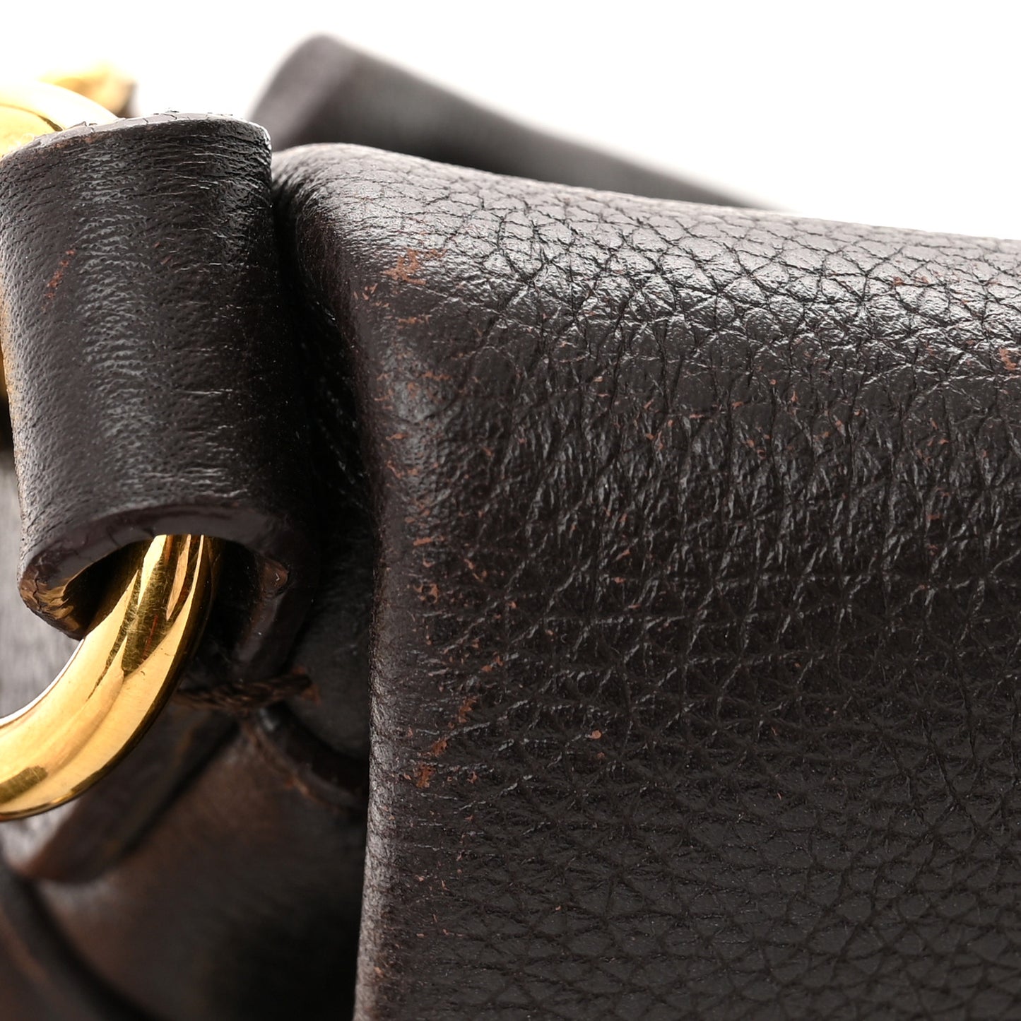 Grained Calfskin Medium Jennifer Crossbody Bag Brown