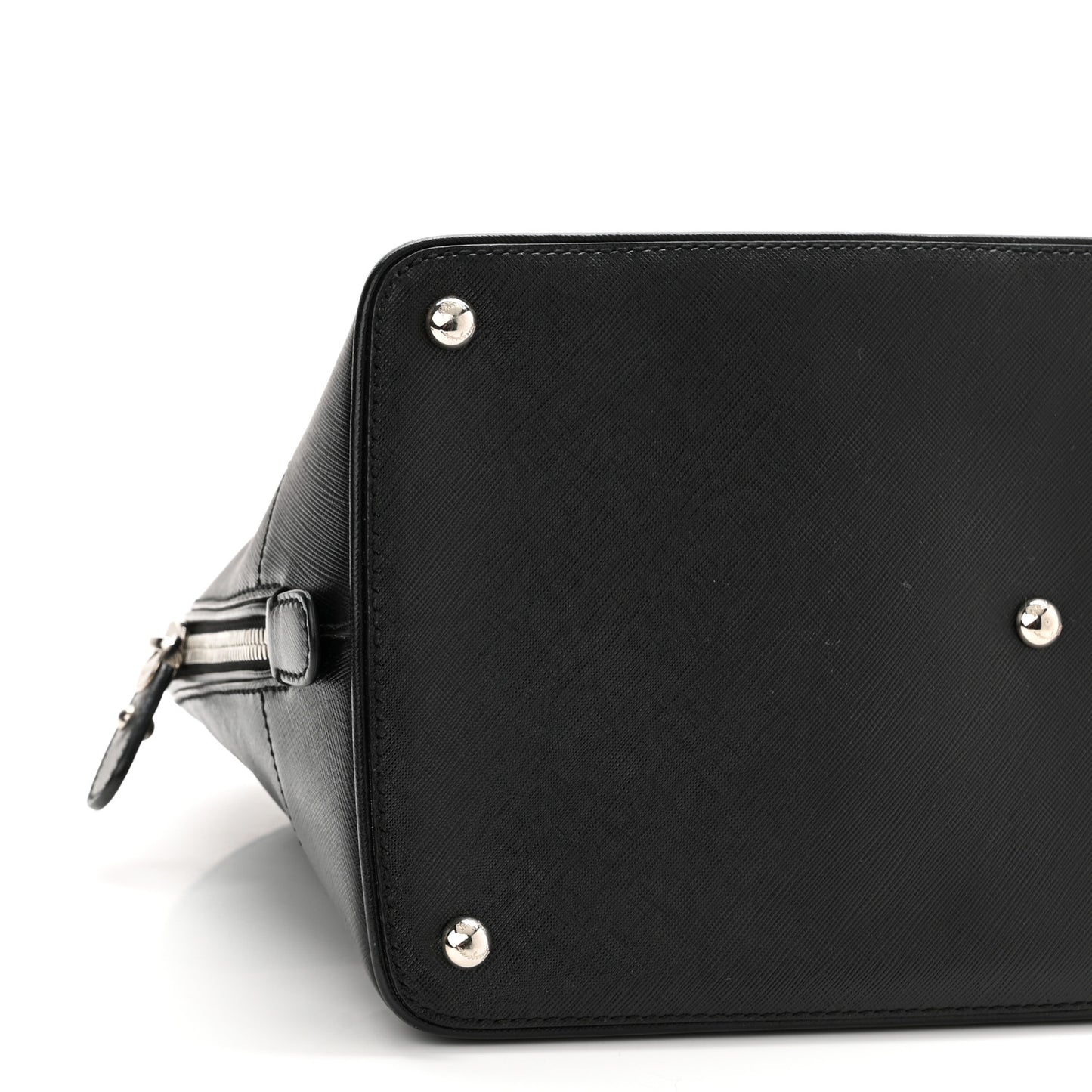 Hammered Calfskin Darina Convertible Satchel Black