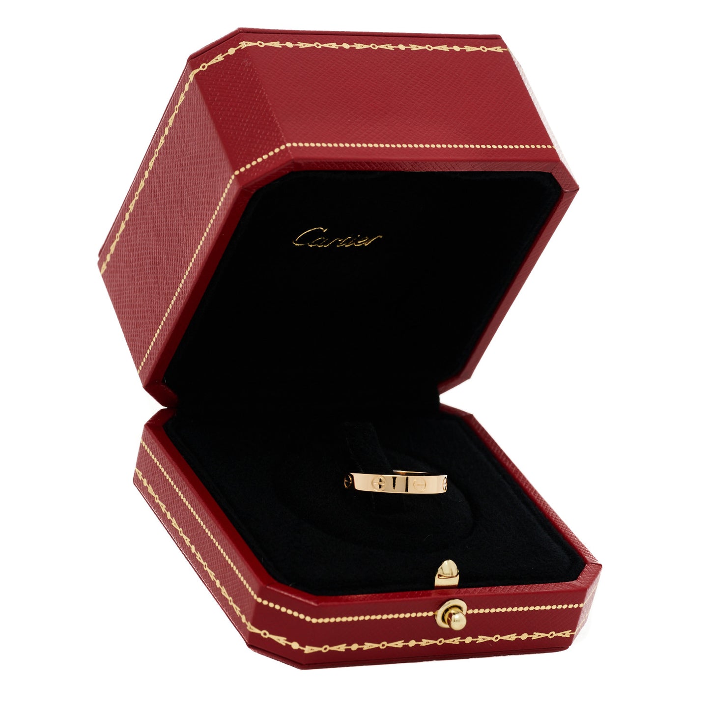 18K Yellow Gold 3.5mm LOVE Wedding Band Ring 58 8.25
