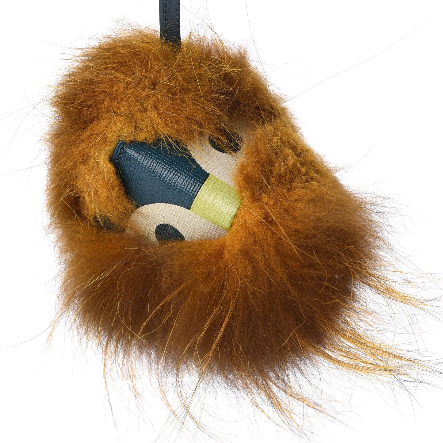 Fox Fur Vitello Lucy Junior Mini Monster Bag Bug Charm Ocean Multicolor Giallo