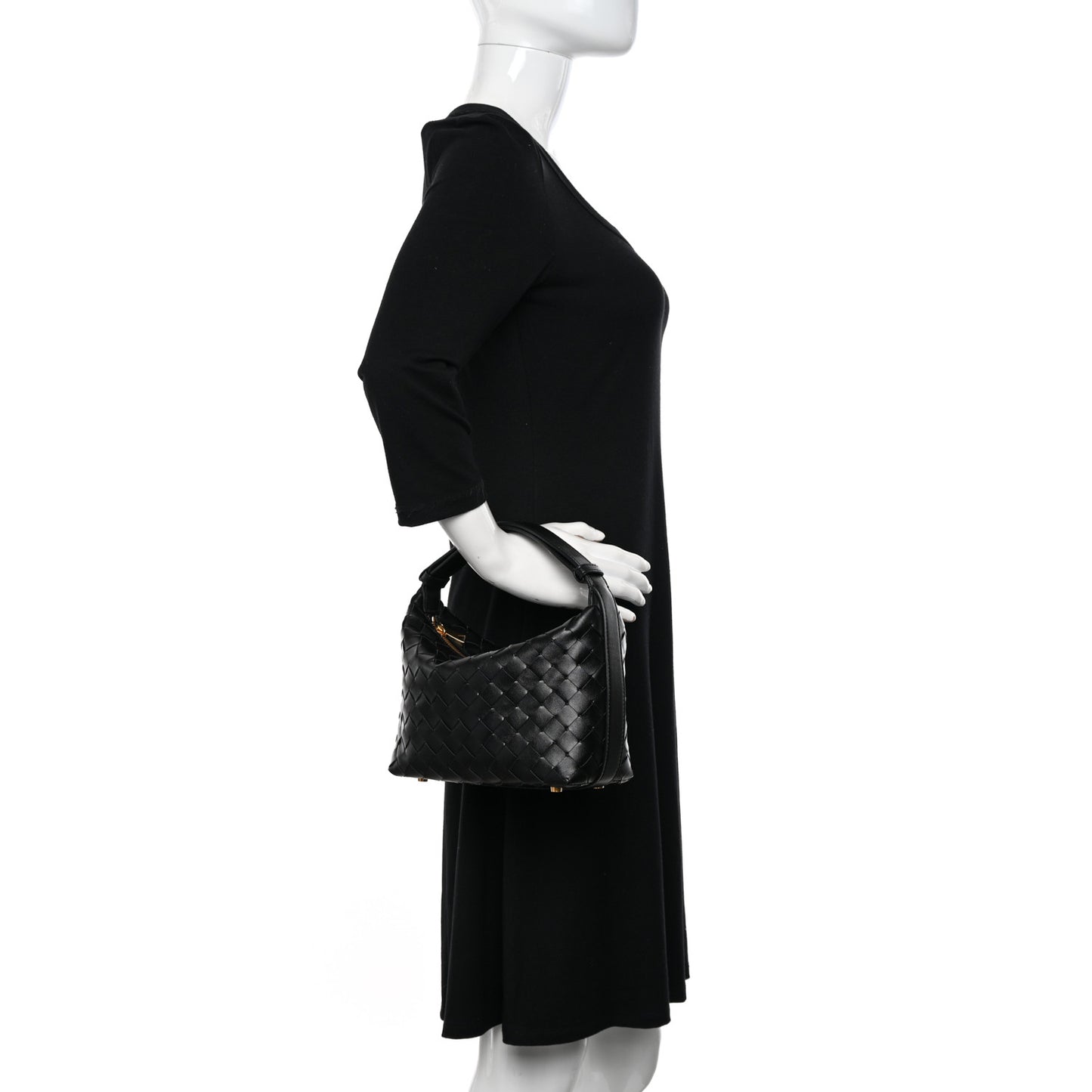 Calfskin Nappa Intrecciato Mini Wallace Black