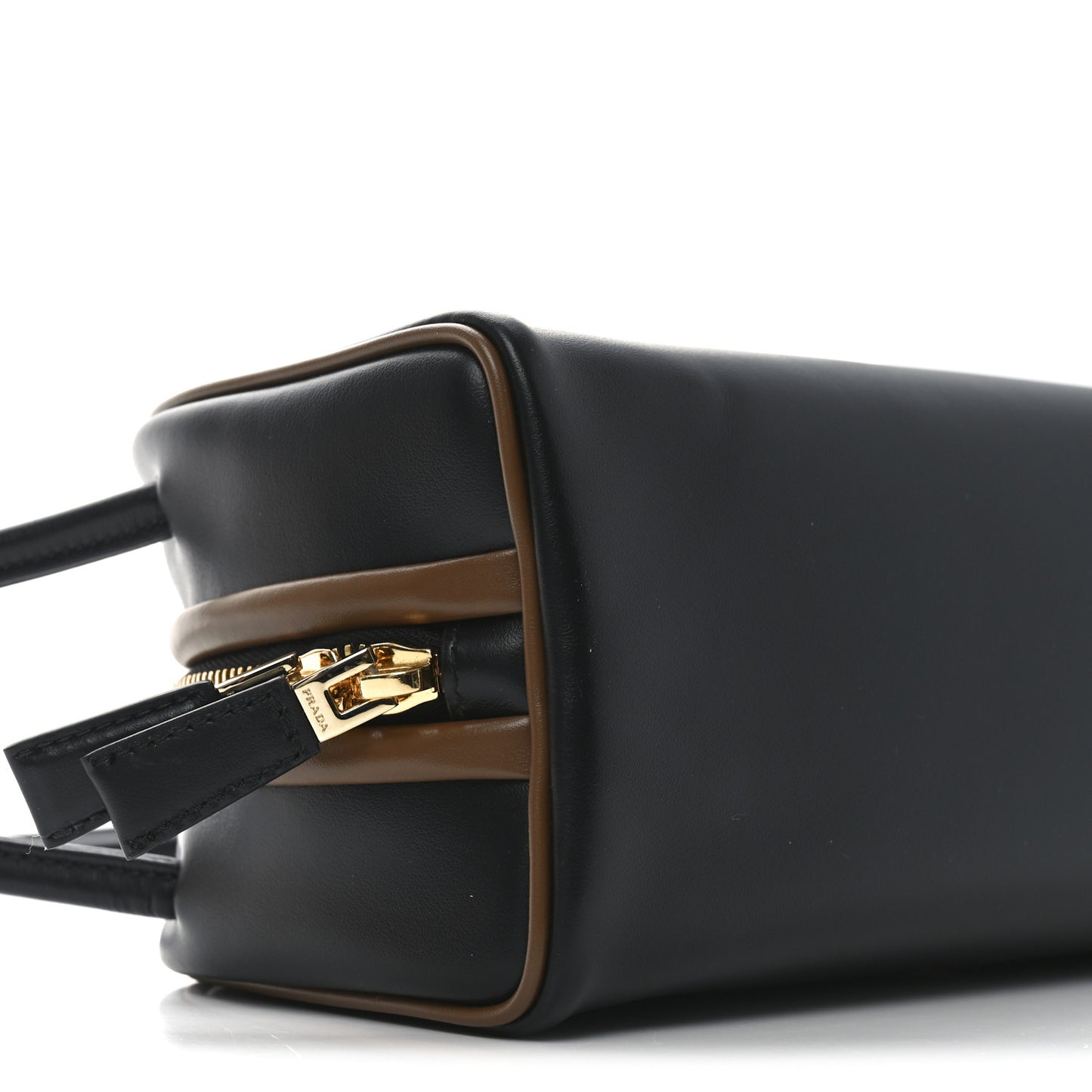 Soft Calfskin Swing Shoulder Bag Black Hazelnut
