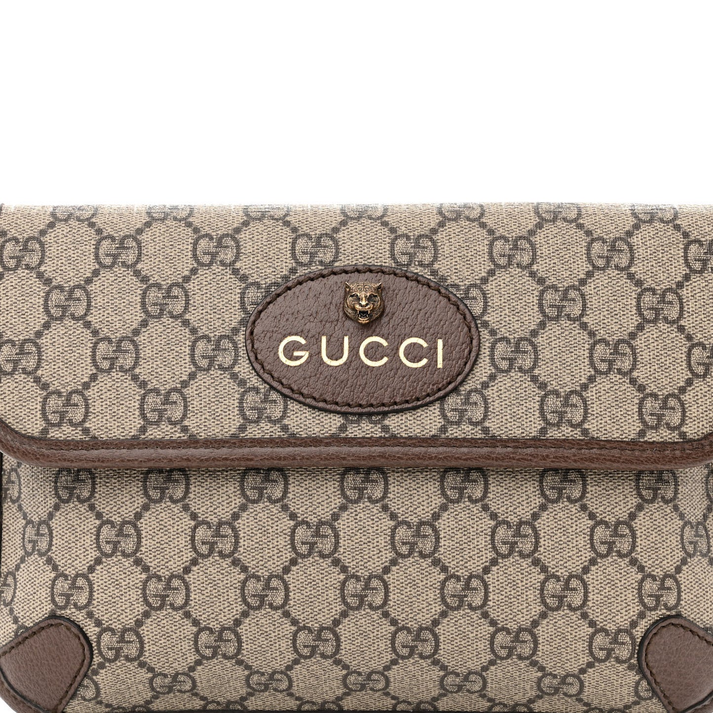GG Supreme Monogram Neo Vintage Web Belt Bag Brown