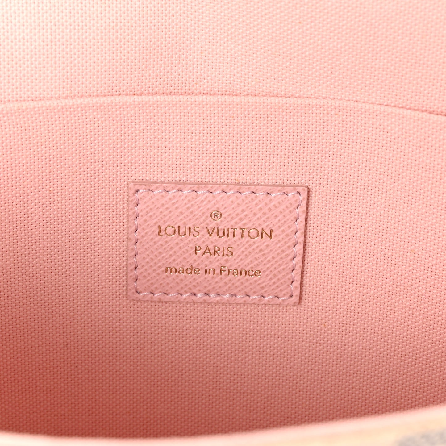 Damier Azur Pochette Felicie Chain Wallet Rose Ballerine