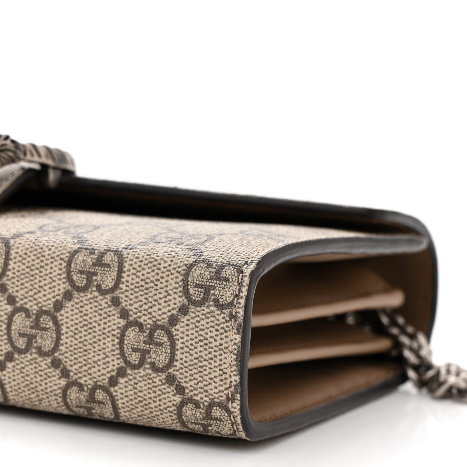 Gucci GG Supreme Monogram Mini Dionysus Chain Wallet Beige Taupe 11 of 12