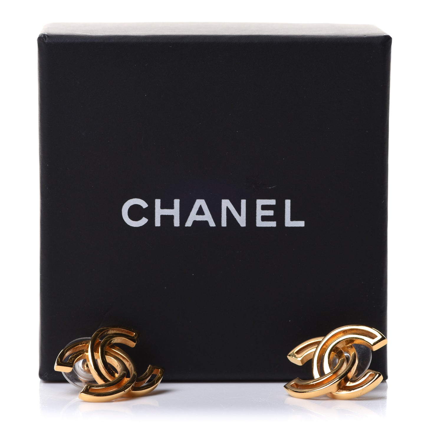 Metal Obazine CC Earrings Gold