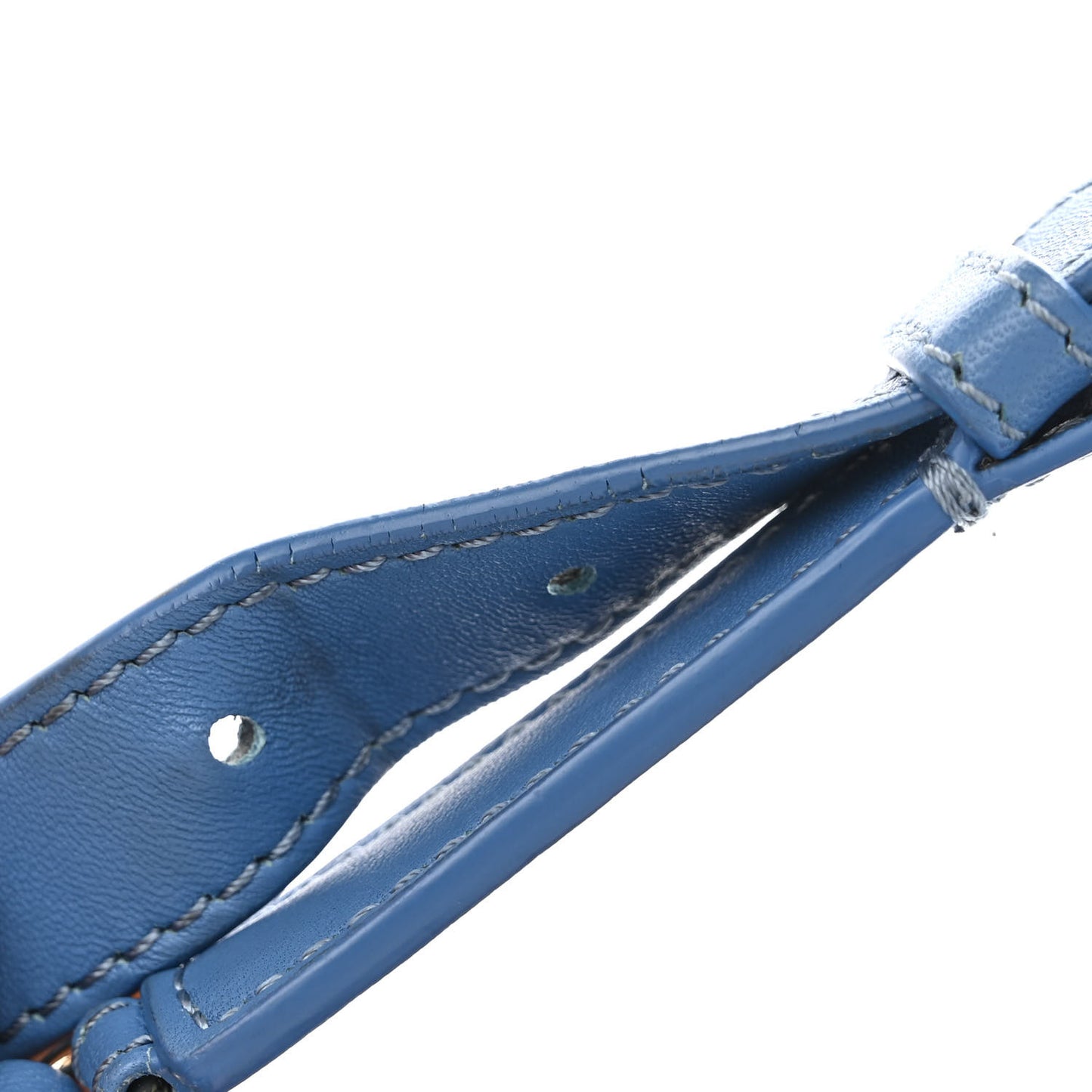 Lambskin Quilted Bi Waist Bag Fanny Pack Blue