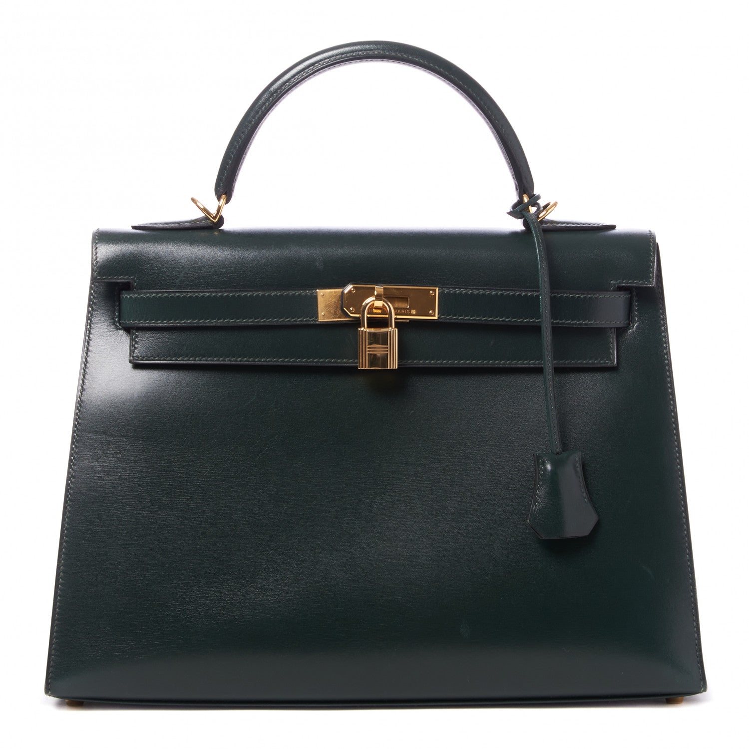 Hermes Box Kelly Sellier 32 Vert Fonce 1 of 31