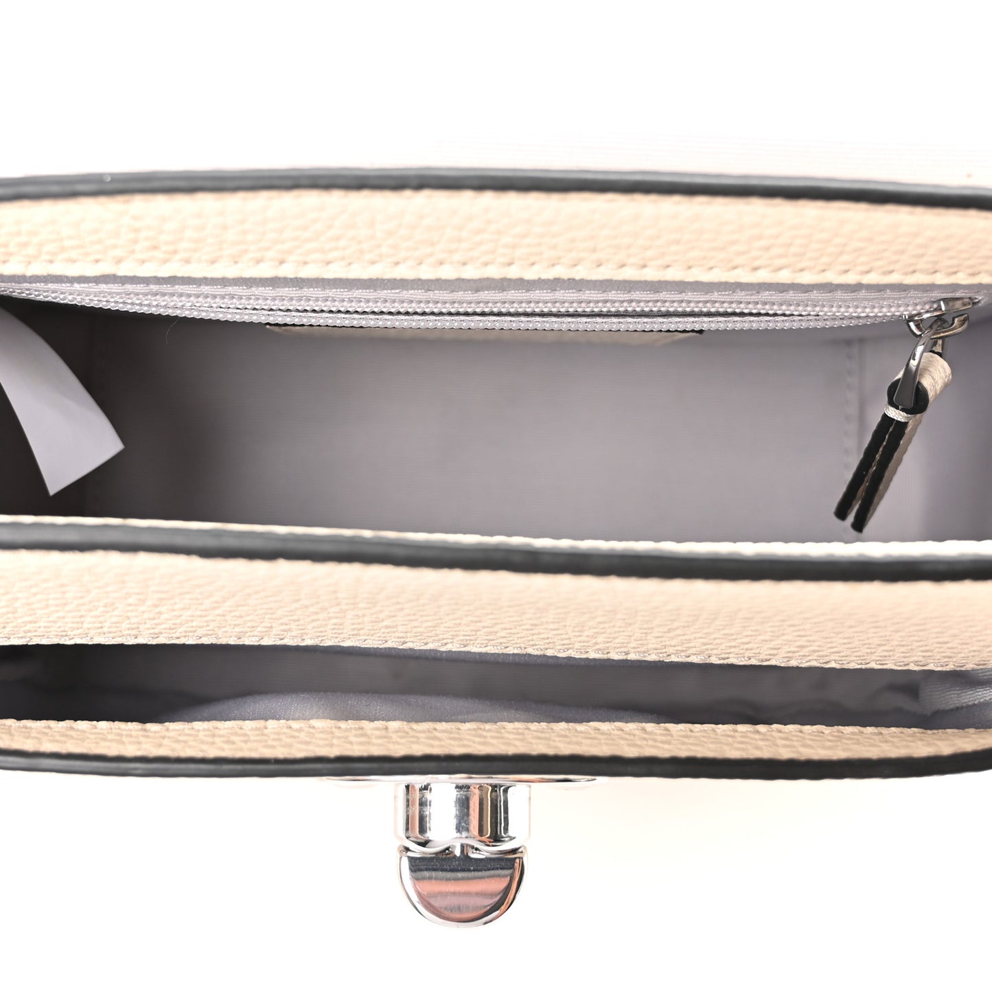Calfskin Small Turn Lock Satchel Marshmallow