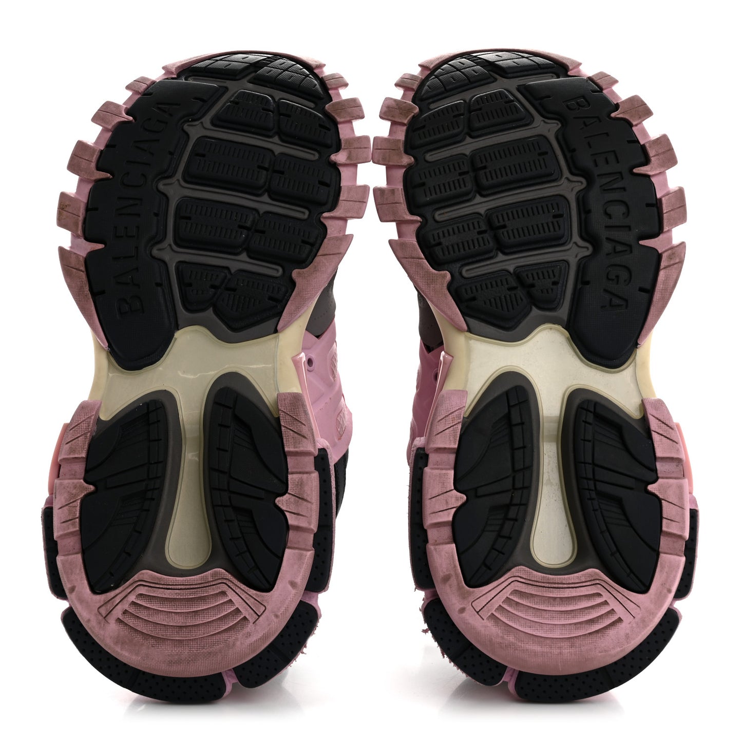 Mesh Rubber Tri-Color Womens Track Sneakers 37 Dark Grey Pink Grey