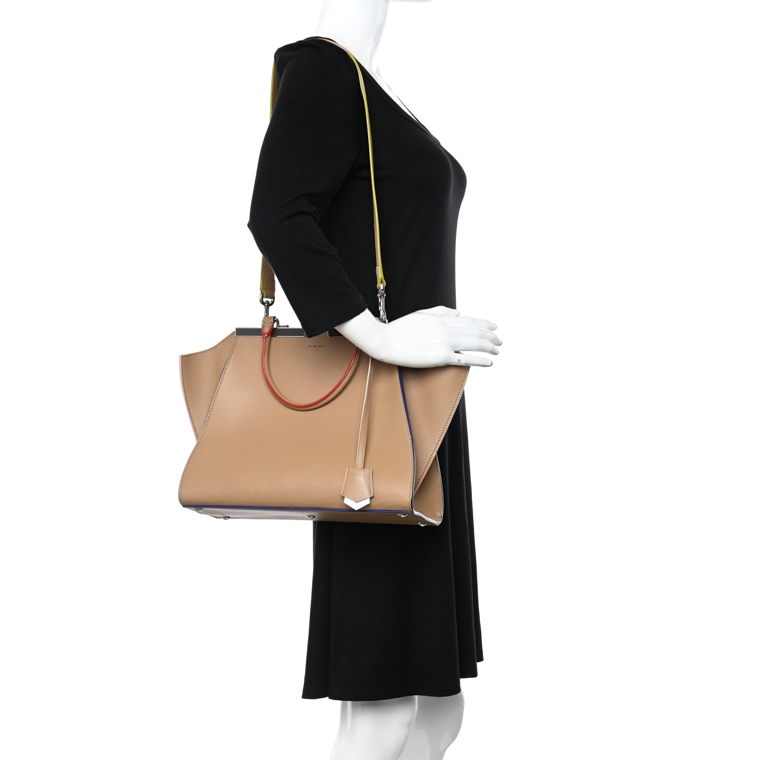 Fendi Vitello Dolce Petite 3Jours Tote Amido 2 of 12