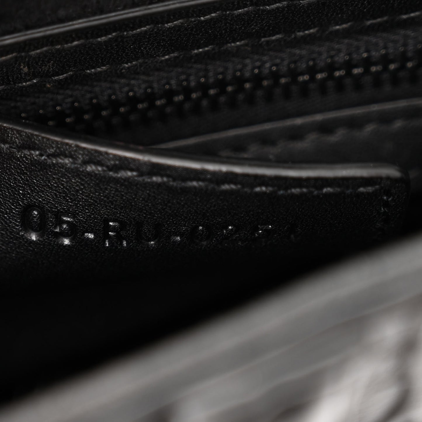 Calfskin Embossed Oblique Saddle Bag Black