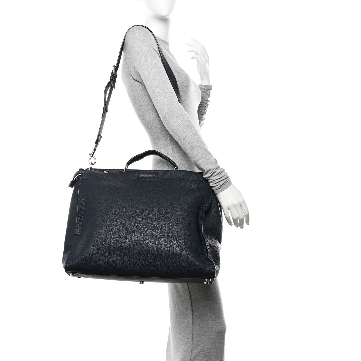 Cuoio Romano Selleria Monster Eyes Large Mens Peekaboo Iconic Essential Satchel Blue