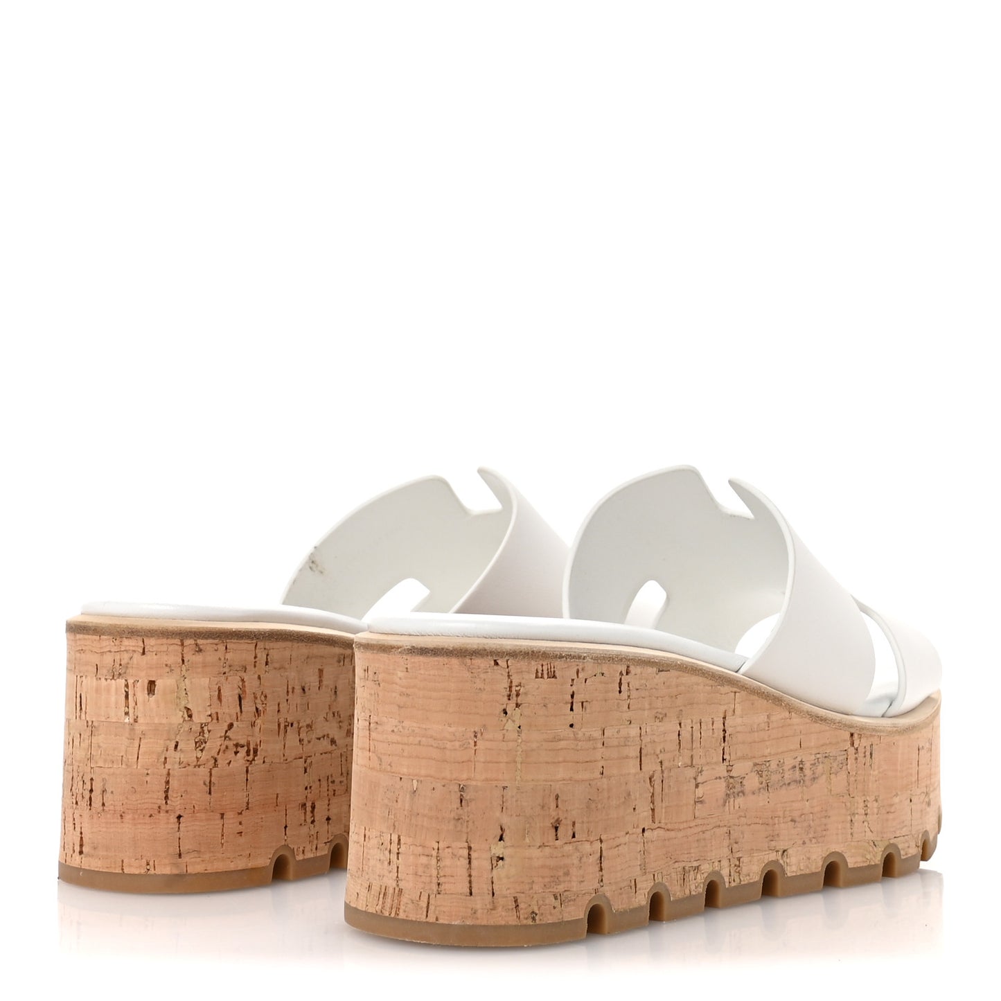 Calfskin Cork Eze 30 Sandals 40 White