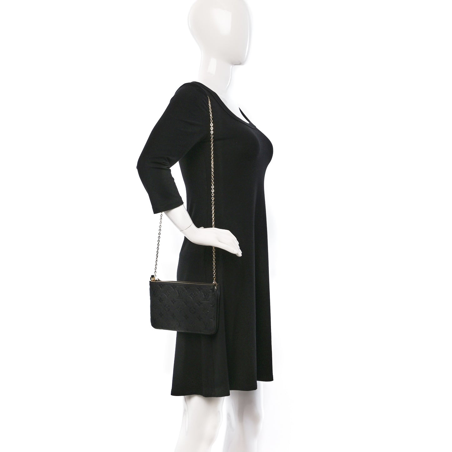 Empreinte Double Zip Pochette Black