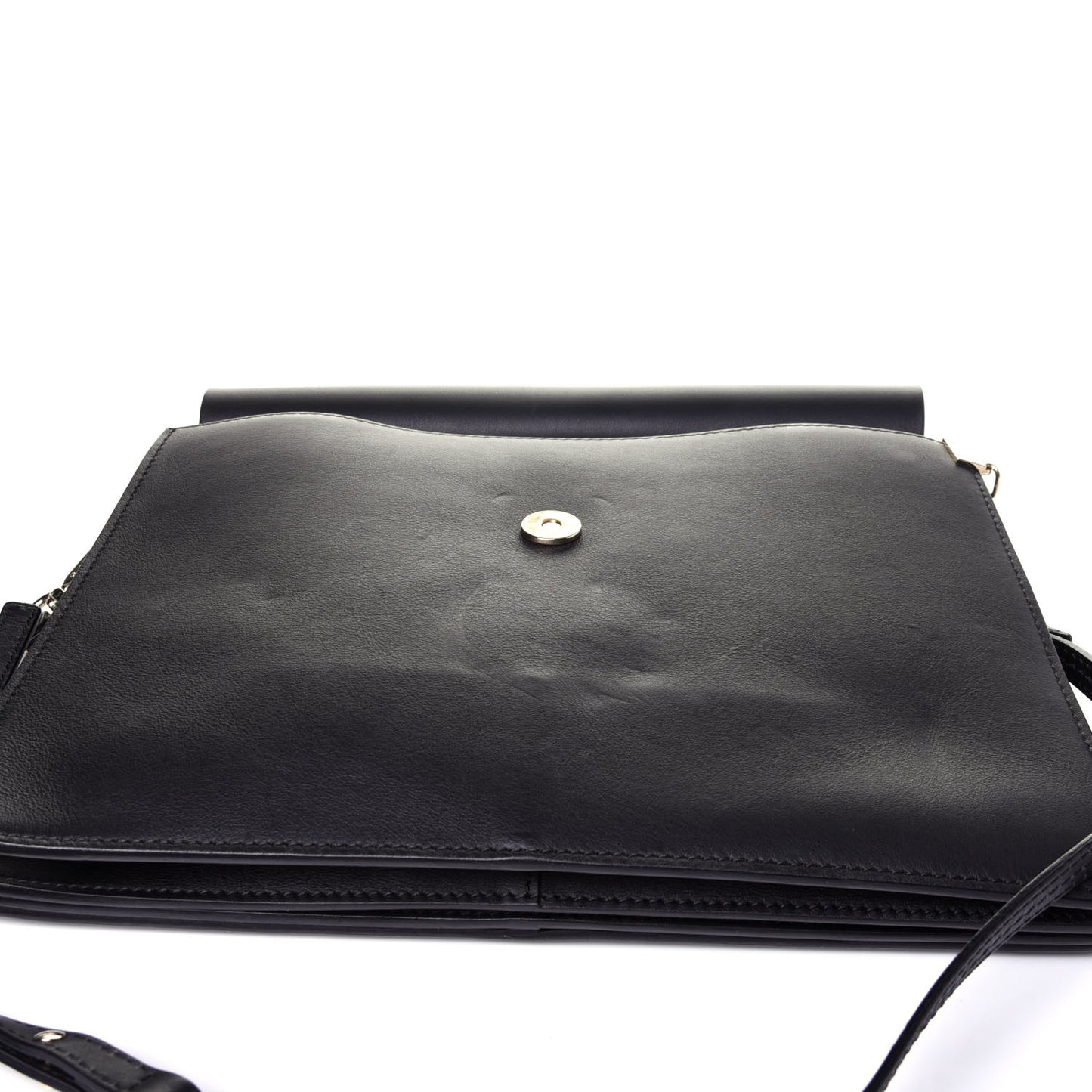 Suede Calfskin Medium Faye Shoulder Bag Black