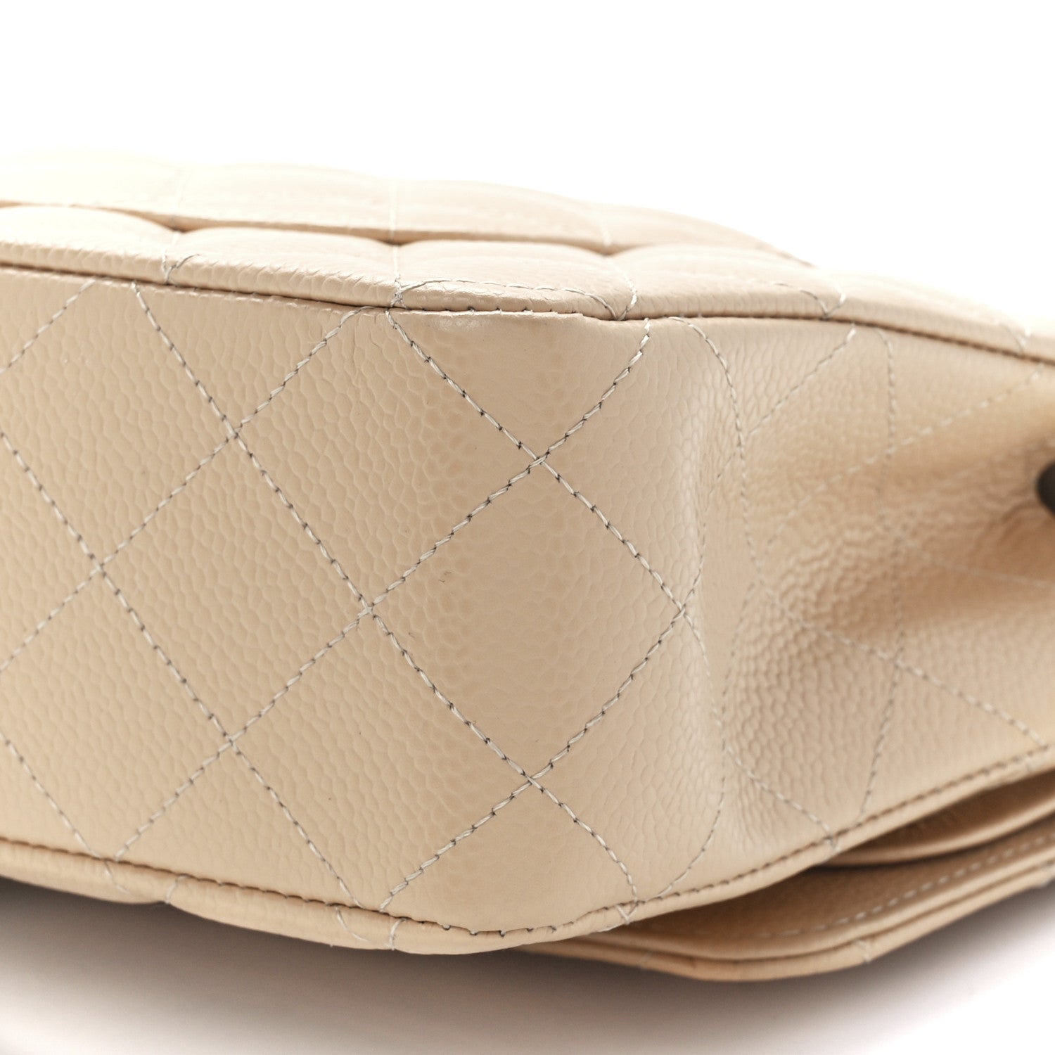 Chanel Caviar Quilted Medium Double Flap Beige 11 of 11
