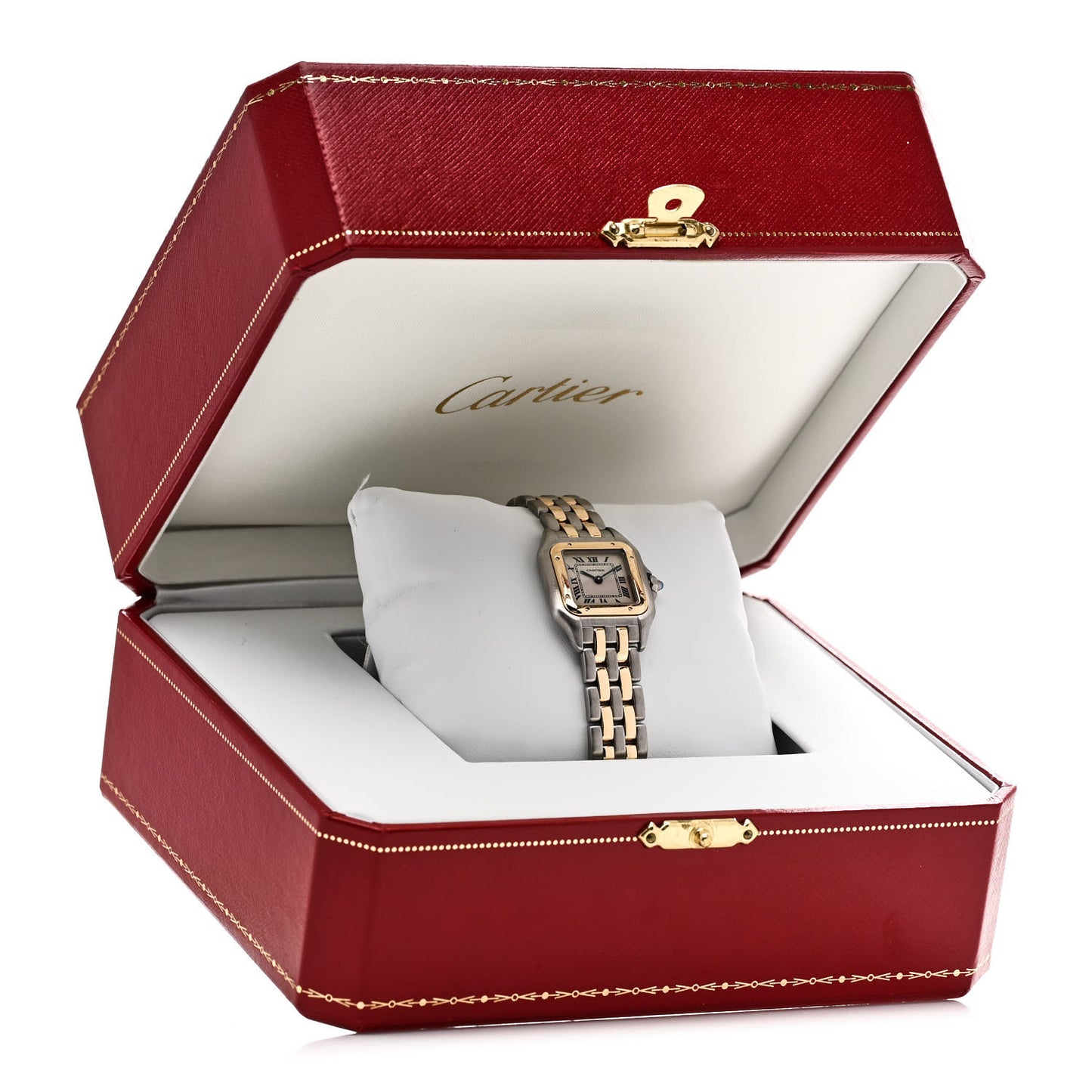 Stainless Steel 18K Yellow Gold 22mm Panthere Quartz Watch