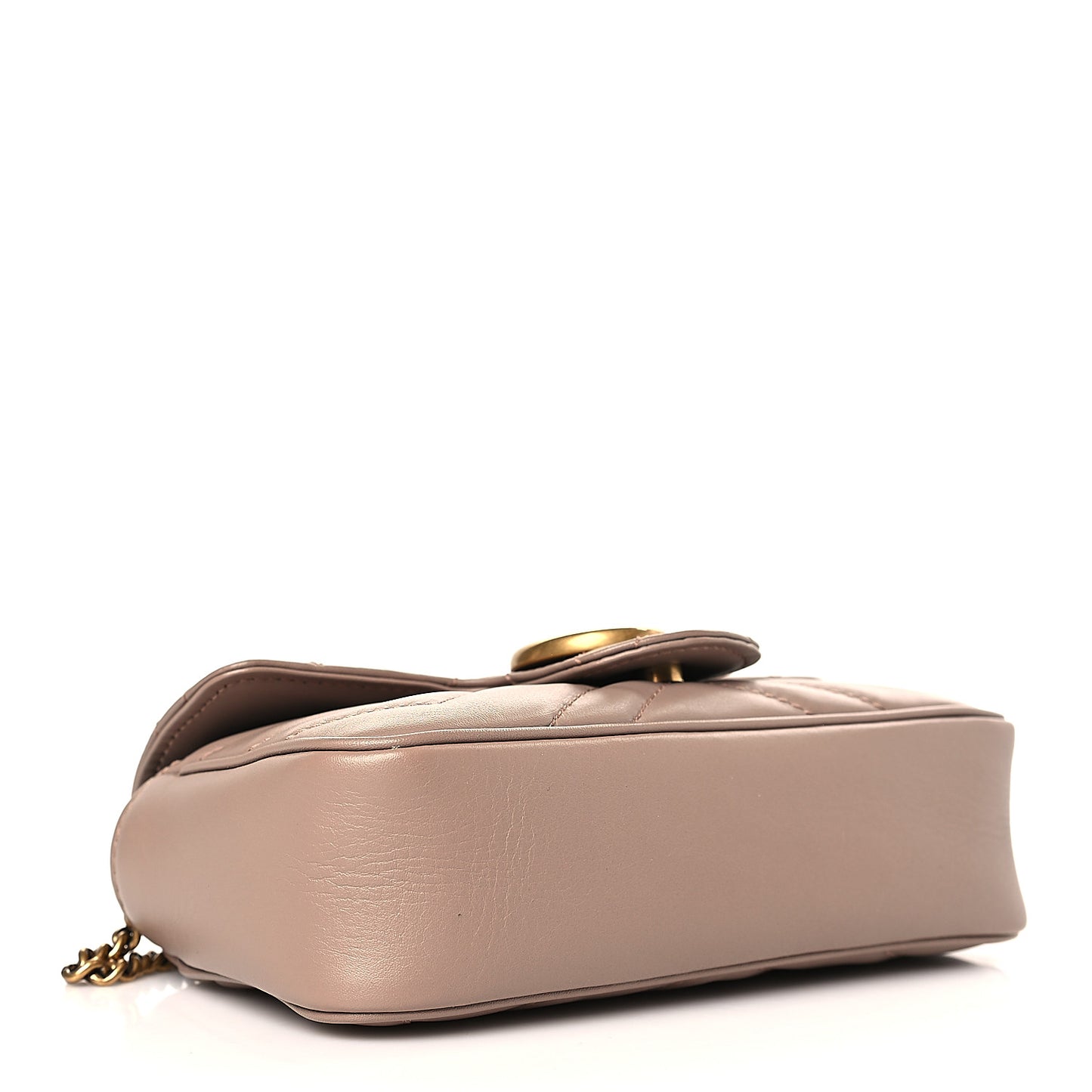 Calfskin Matelasse Super Mini GG Marmont Shoulder Bag Porcelain Rose