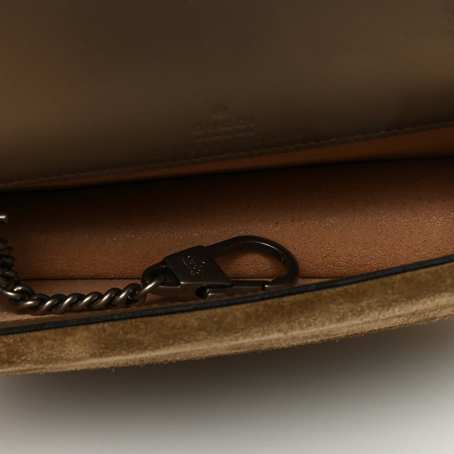 GG Supreme Monogram Super Mini Dionysus Shoulder Bag Taupe