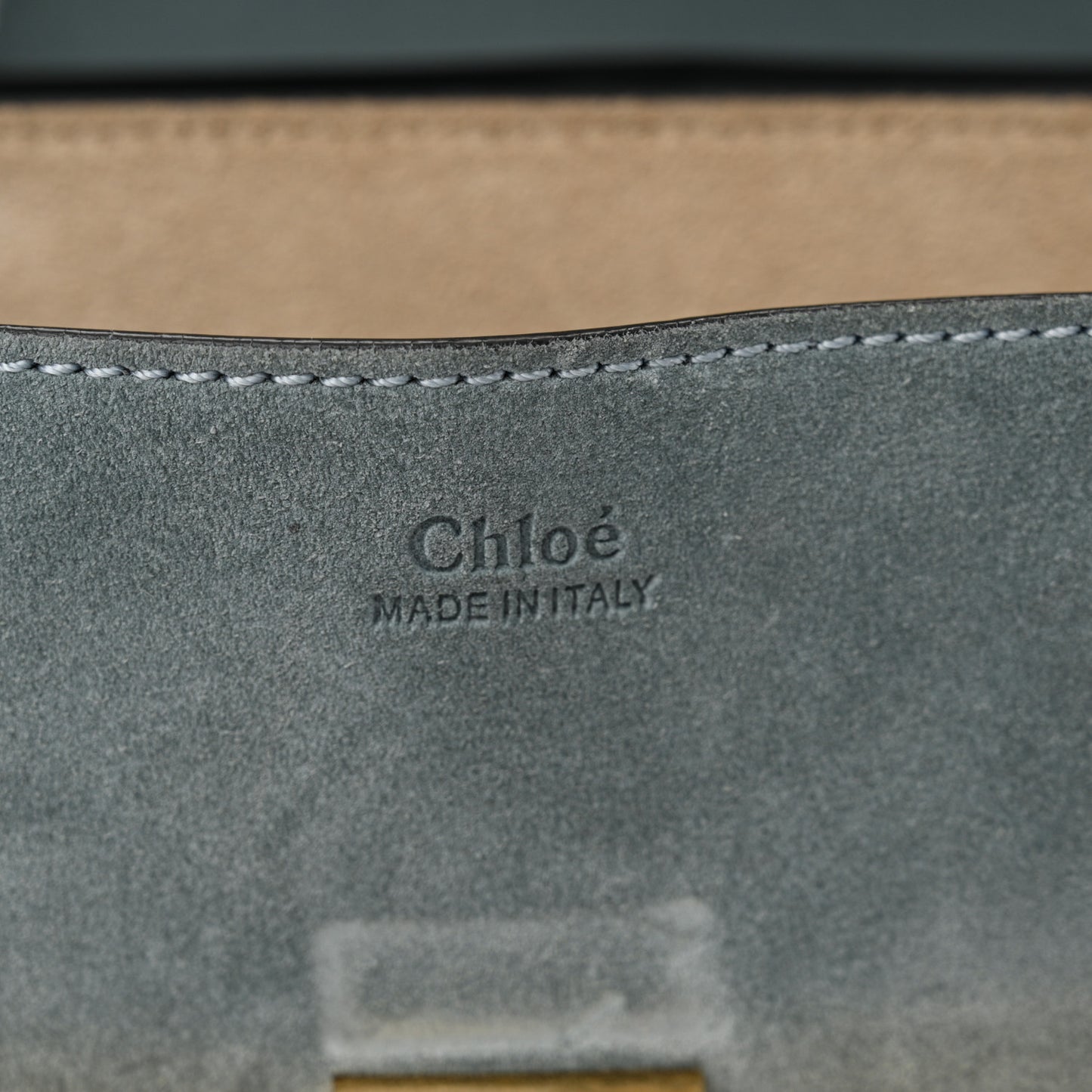Suede Smooth Calfskin Mini Drew Shoulder Bag Cloudy Blue