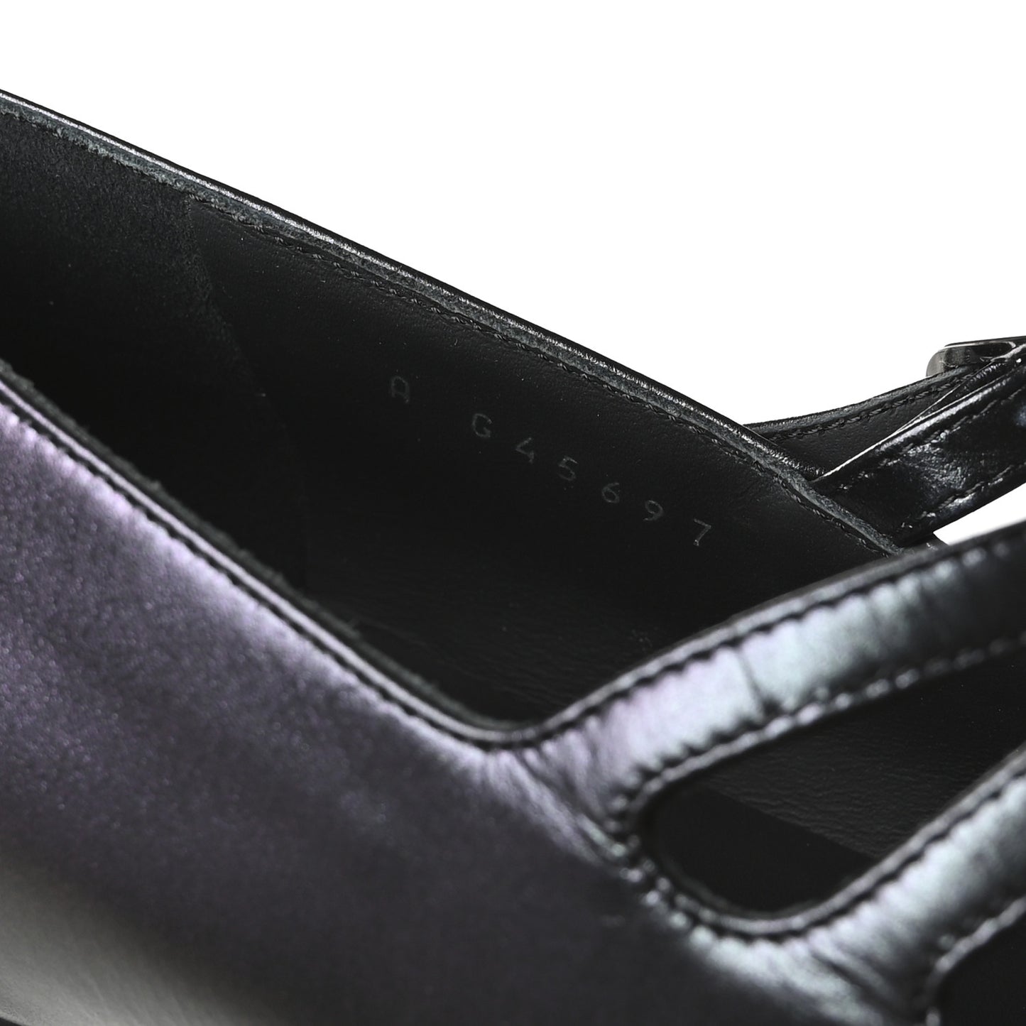 Lambskin Grosgrain Mary Jane Flats 39.5 Black