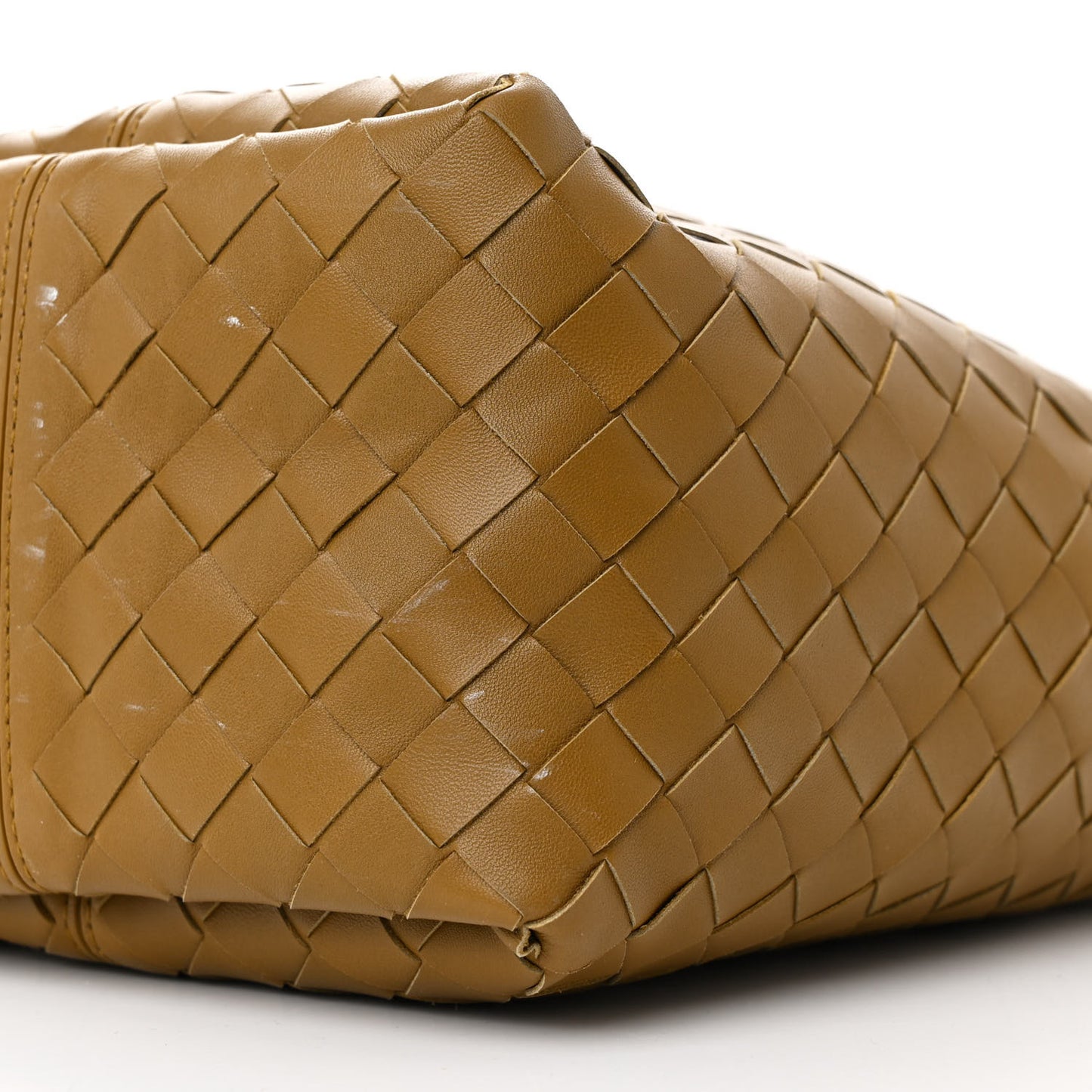 Nappa Intrecciato Small Flip Flap Tote Acorn Brass