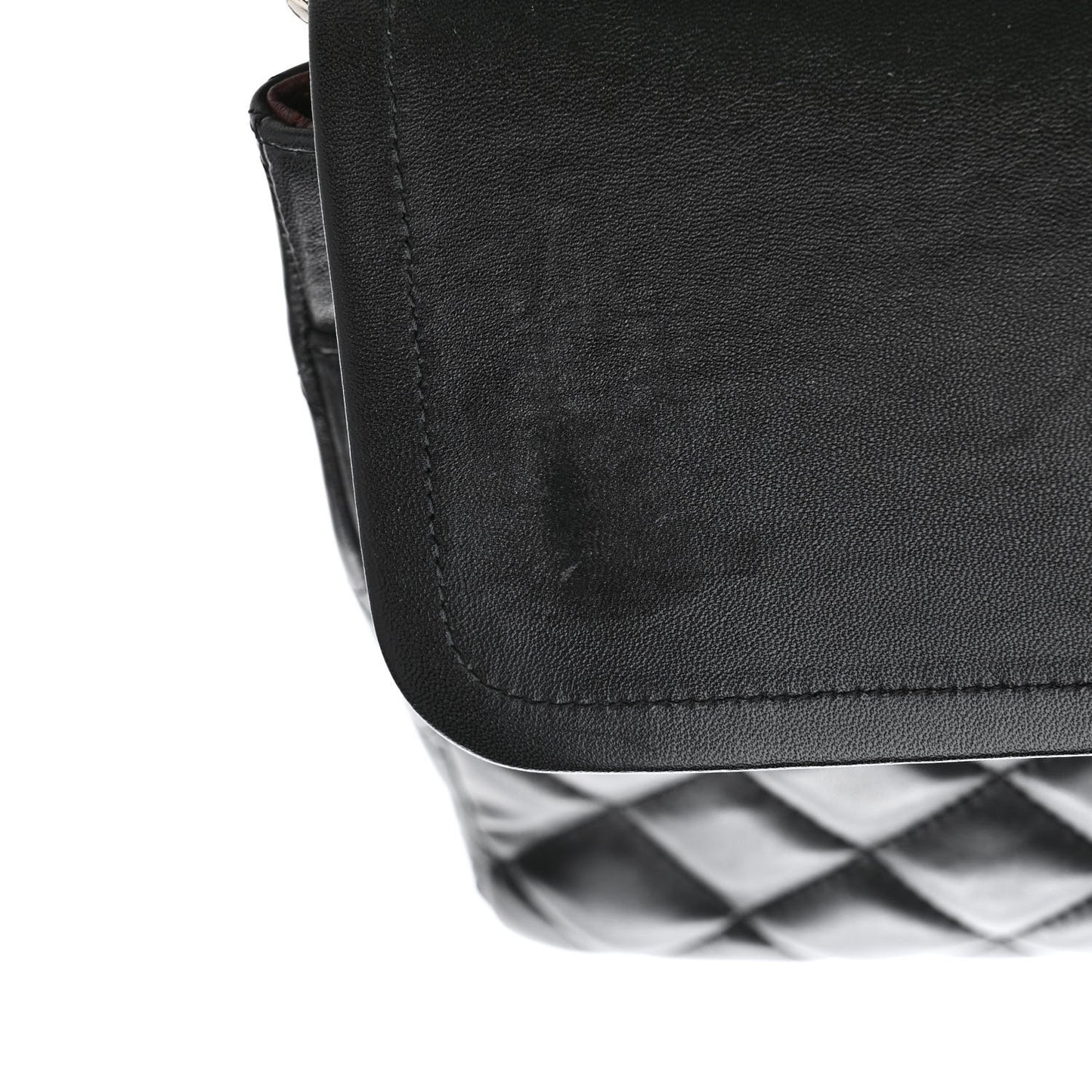 Lambskin Quilted Maxi Double Flap Black