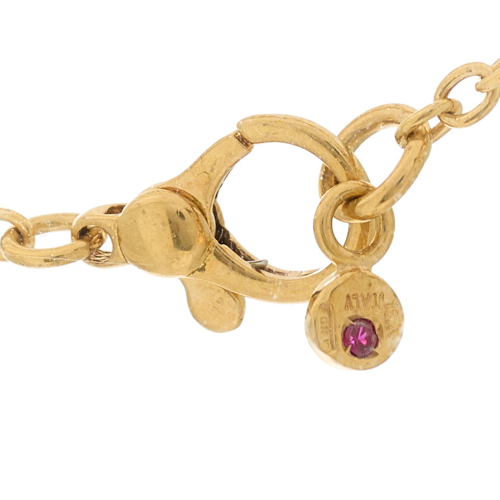 18K Yellow Gold Diamond Bollicine Station Necklace