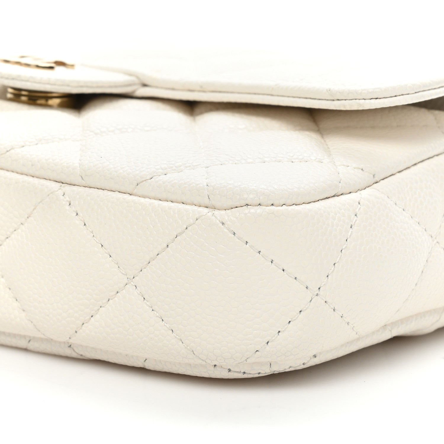 Chanel Lambskin Quilted Flap Phone Holder With Chain White 10 of 17