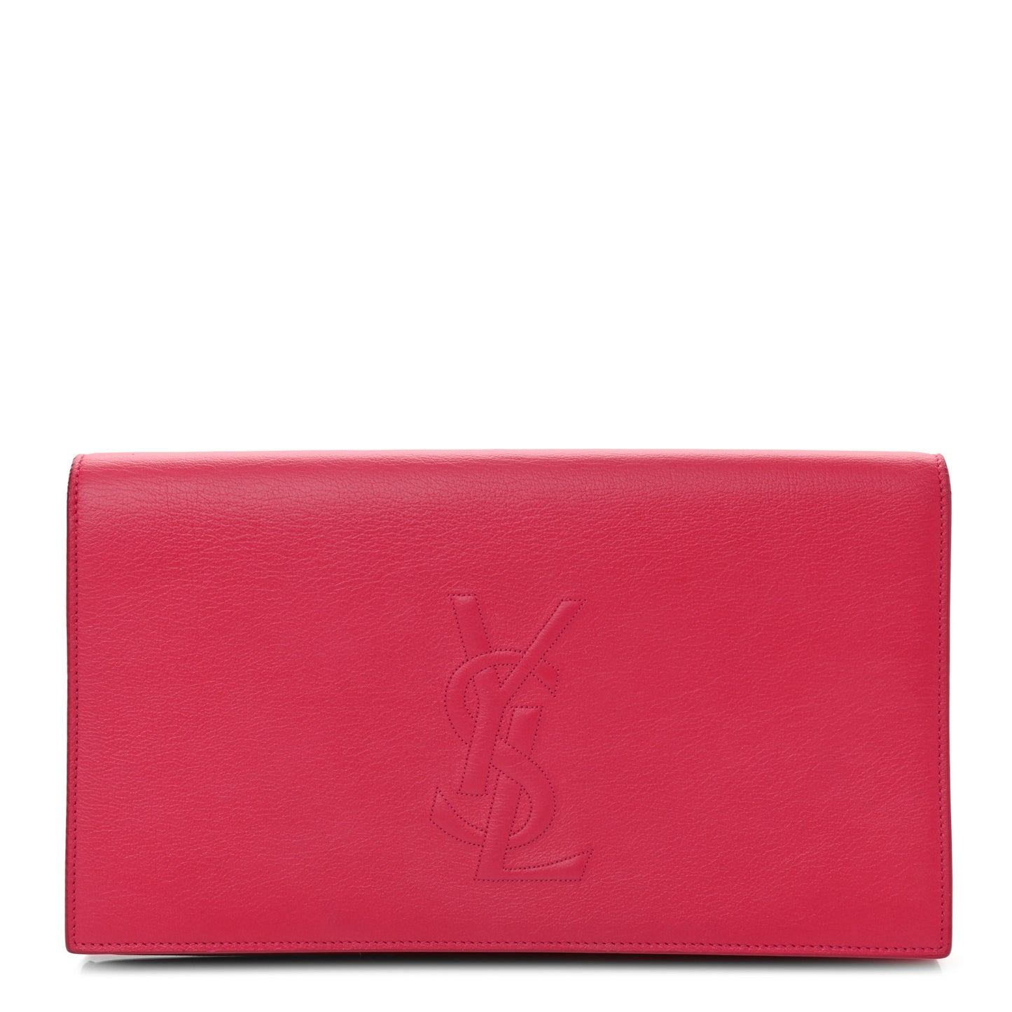 Calfskin Monogram Large Belle De Jour Clutch Lipstick Fuchsia
