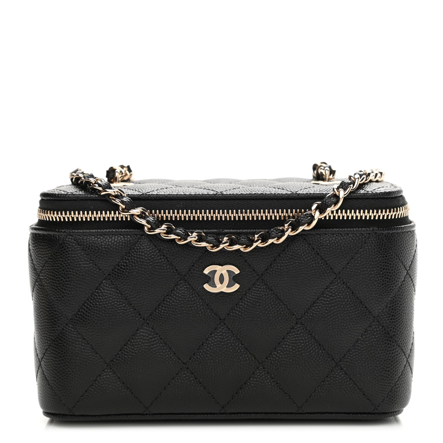 Chanel Caviar Quilted Small Vanity Case With Chain Black 2 of 21