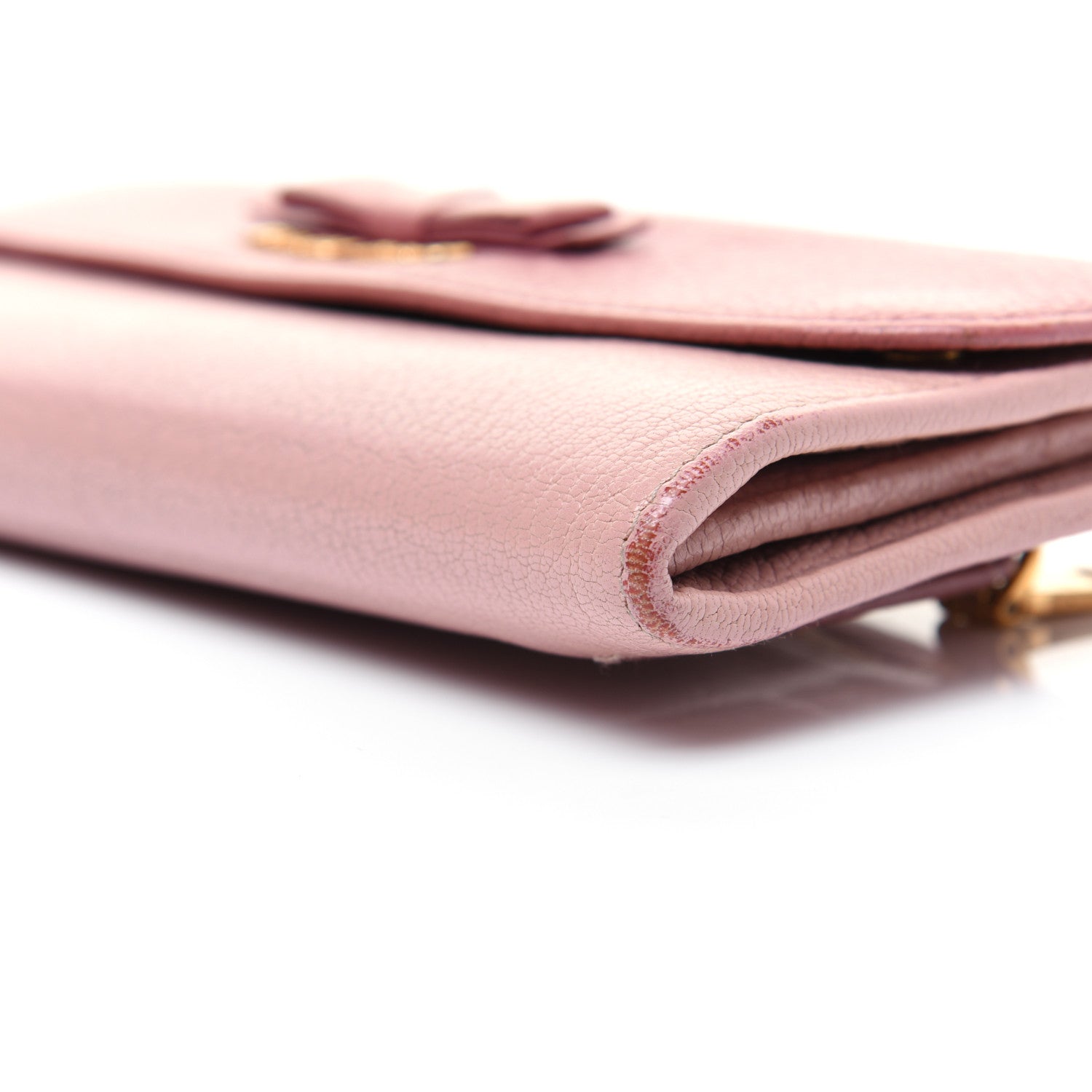 Miu Miu Goatskin Madras Bi-Color Continental Wallet Anticho Orchidea 8 of 26