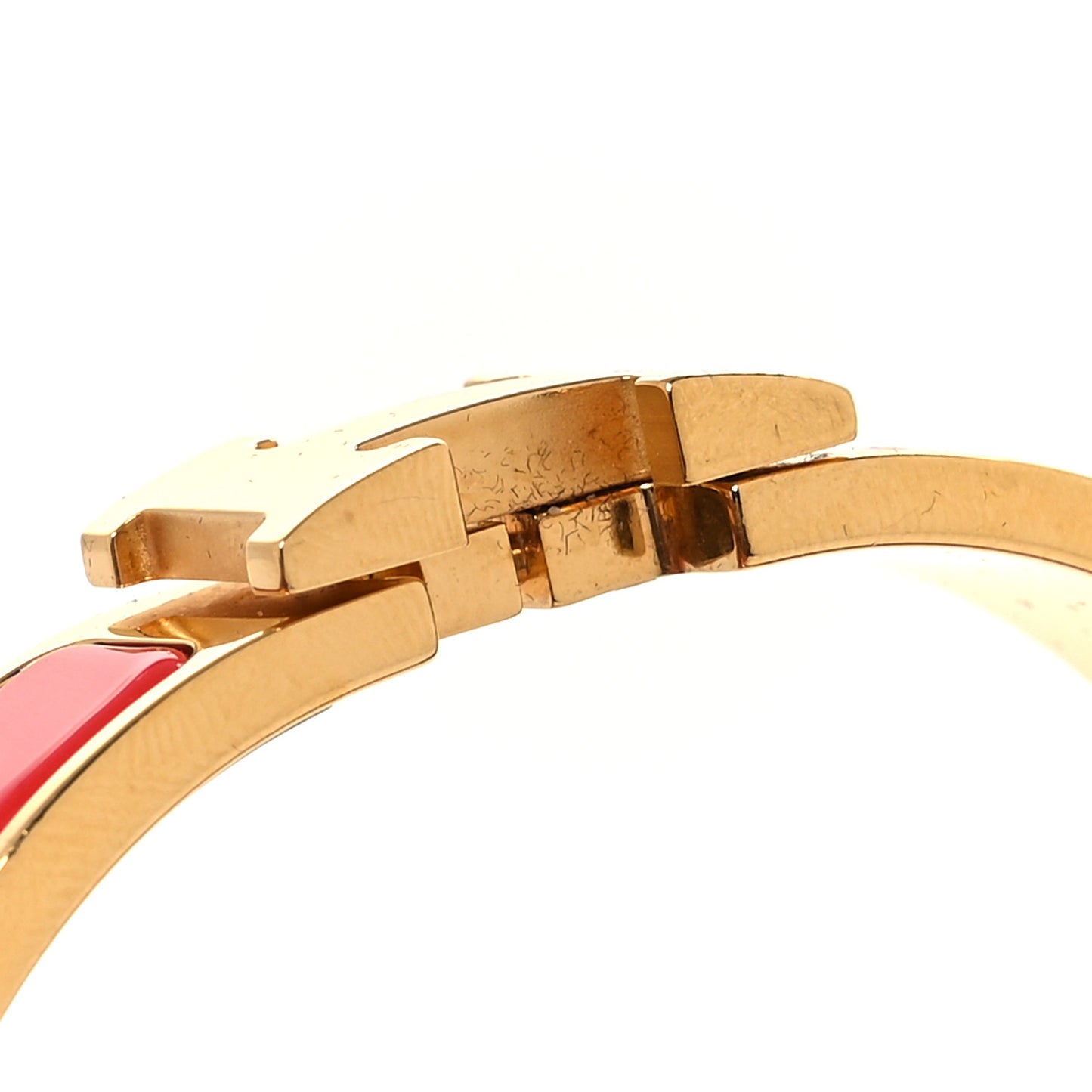Enamel Narrow Clic Clac H Bracelet PM Rouge Bandana