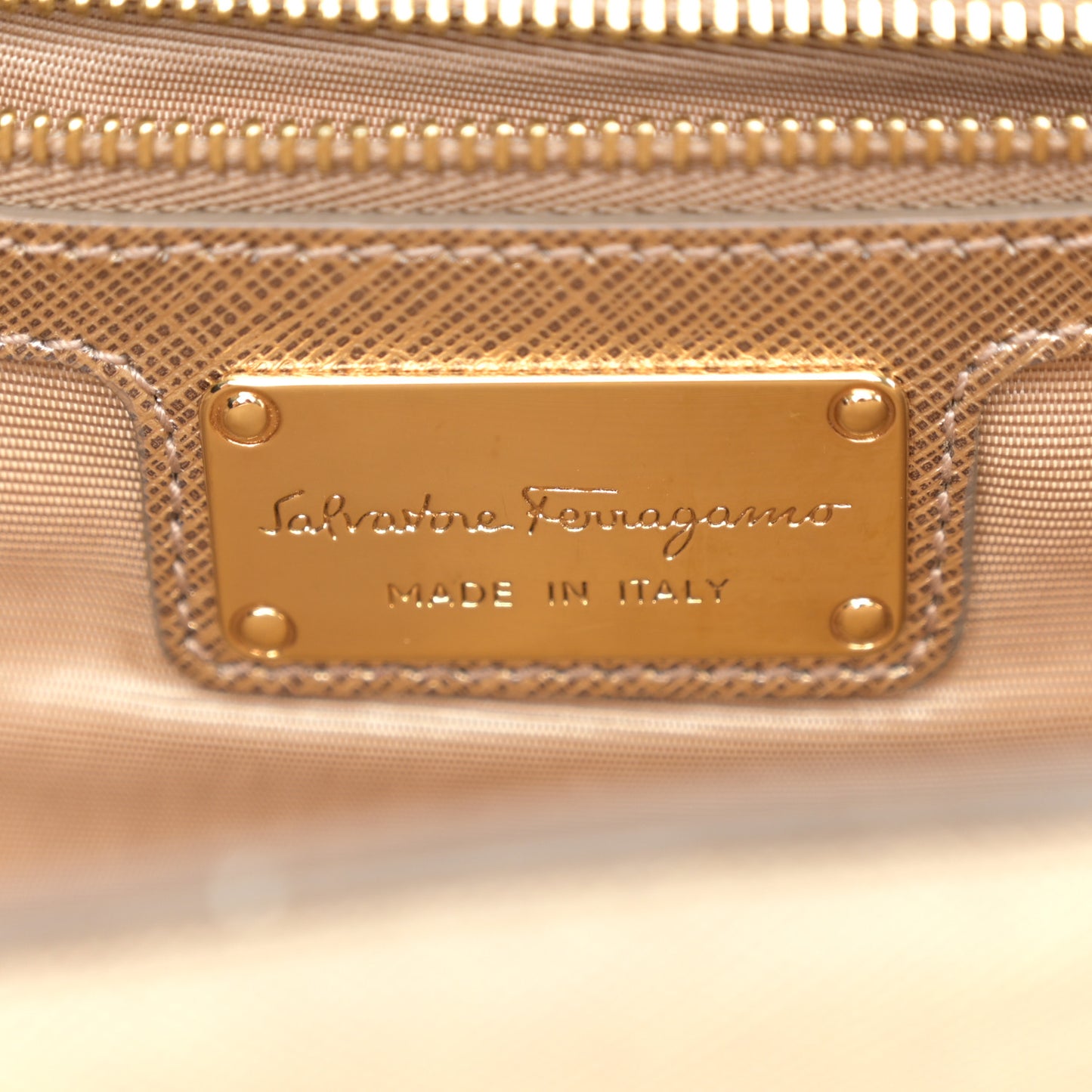 Hammered Calfskin Ginny Shoulder Bag Gold