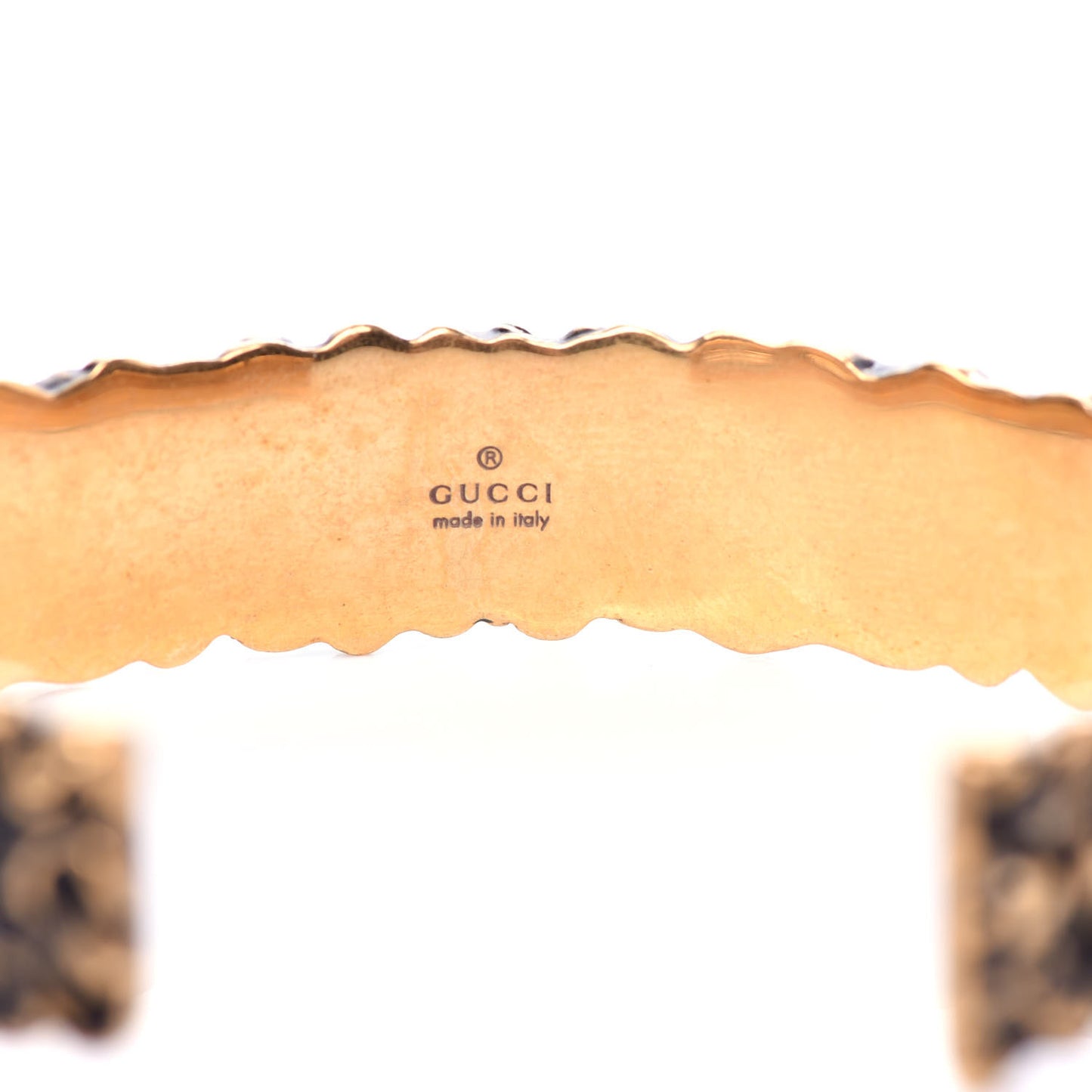 Metal Lion Mane Cuff Bracelet L Aged Gold