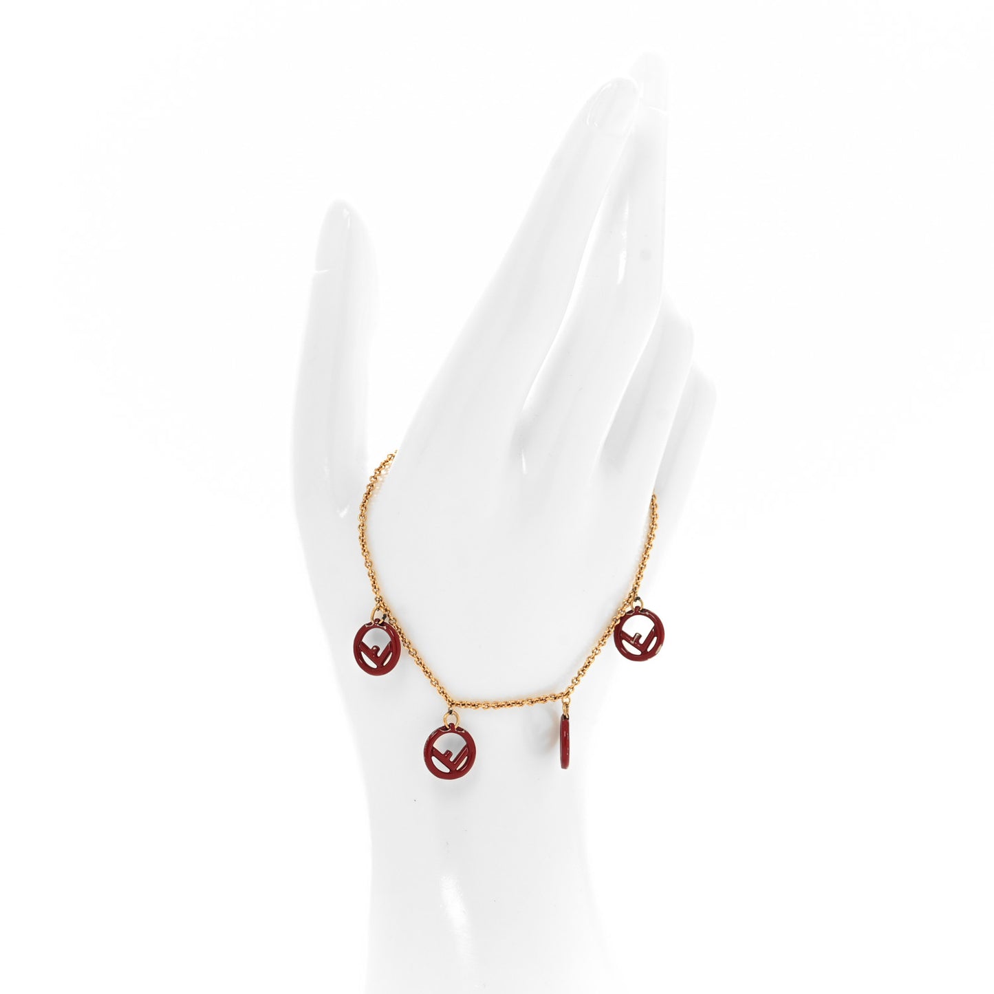 Metal Enamel F is Fendi Bracelet Gold