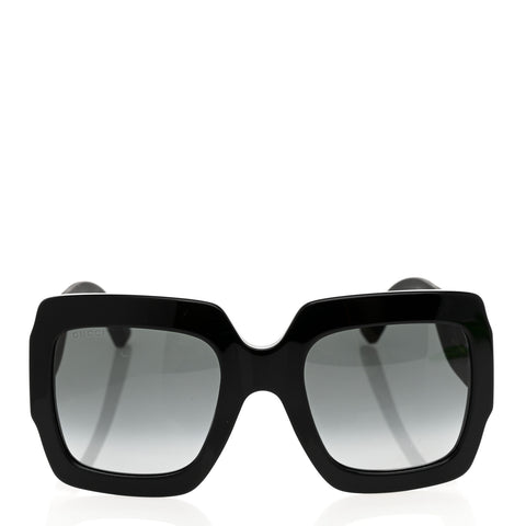 Square Frame Glitter GG0102S Sunglasses Black