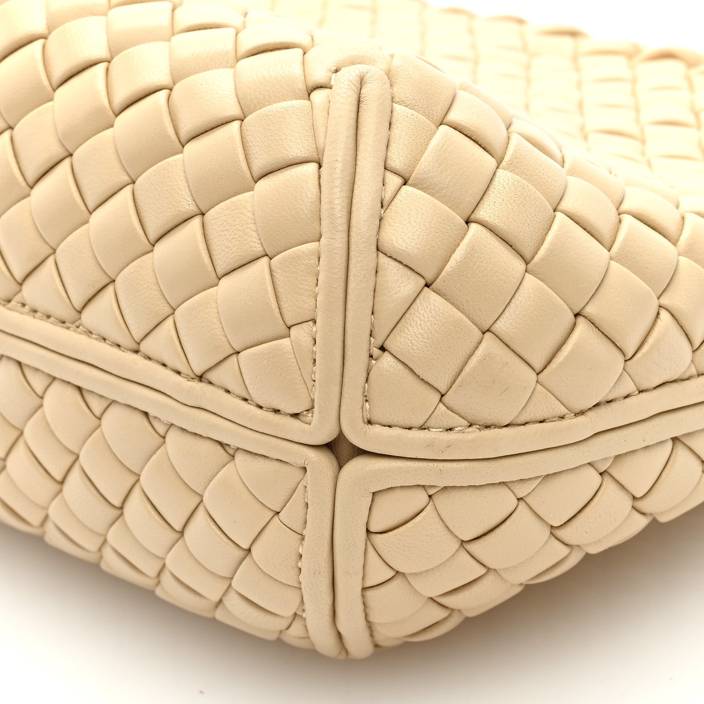 Nappa Intrecciato Small Clicker Shoulder Bag Porridge