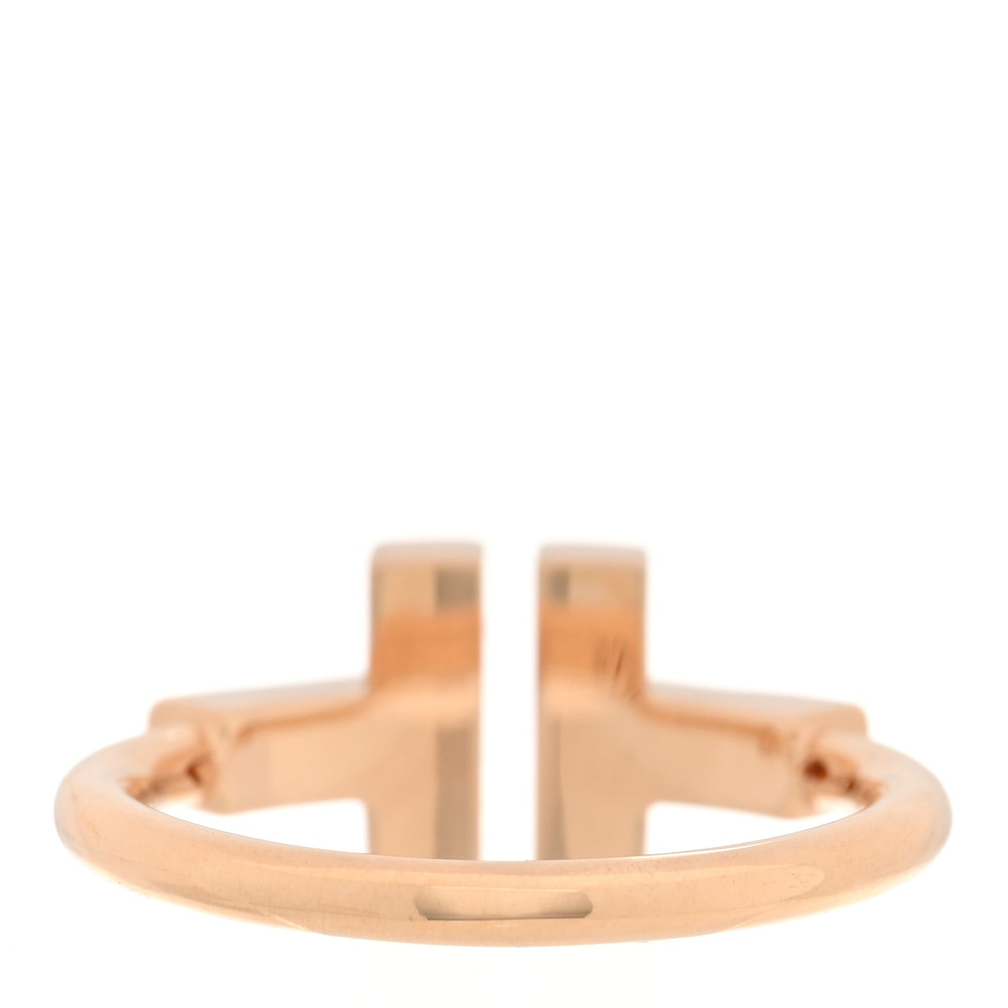 18K Rose Gold Mother of Pearl T Wire Ring 49 5