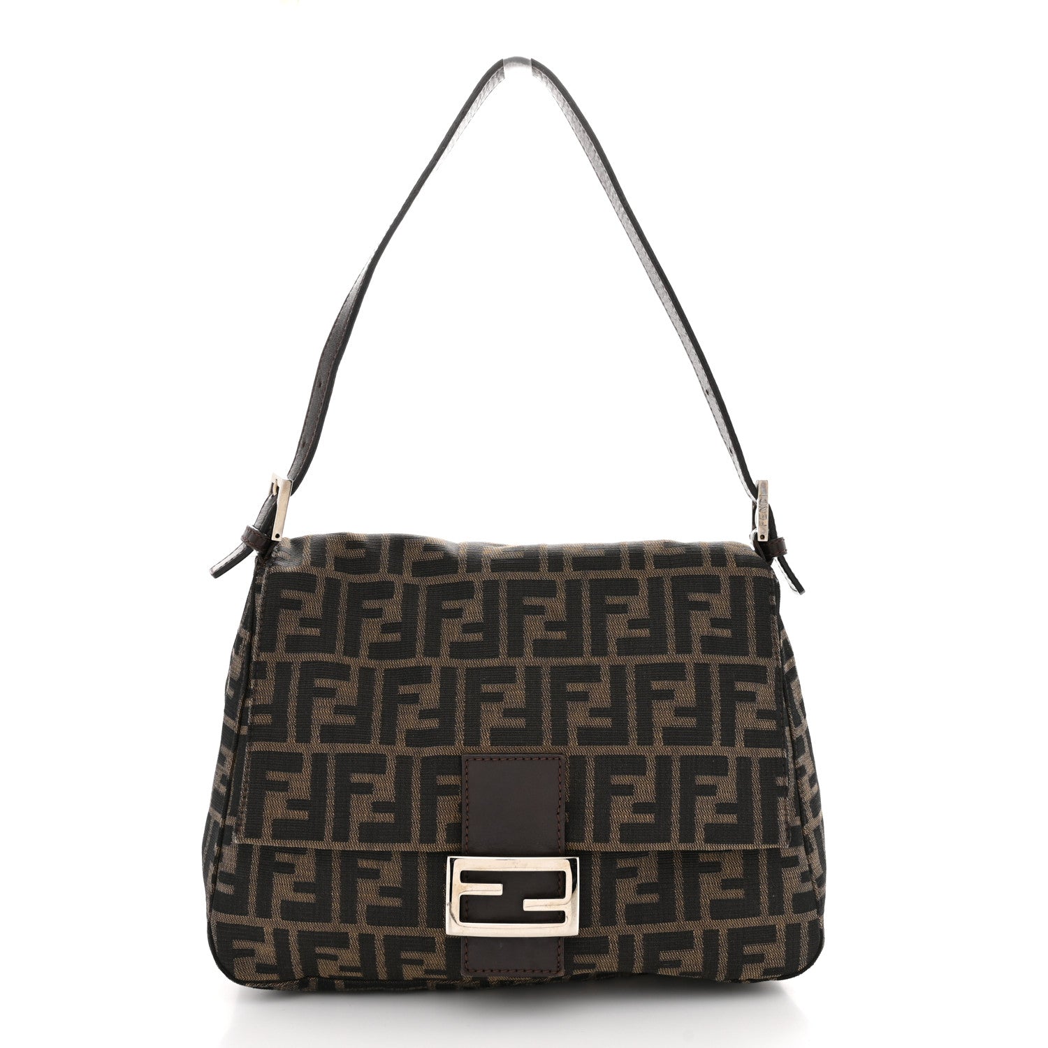 fendi zucca mama baguette tobacco Forever Bag - 8BR001 and an interior zip pocket Fendi Brown Tobacco Zucca Mama
