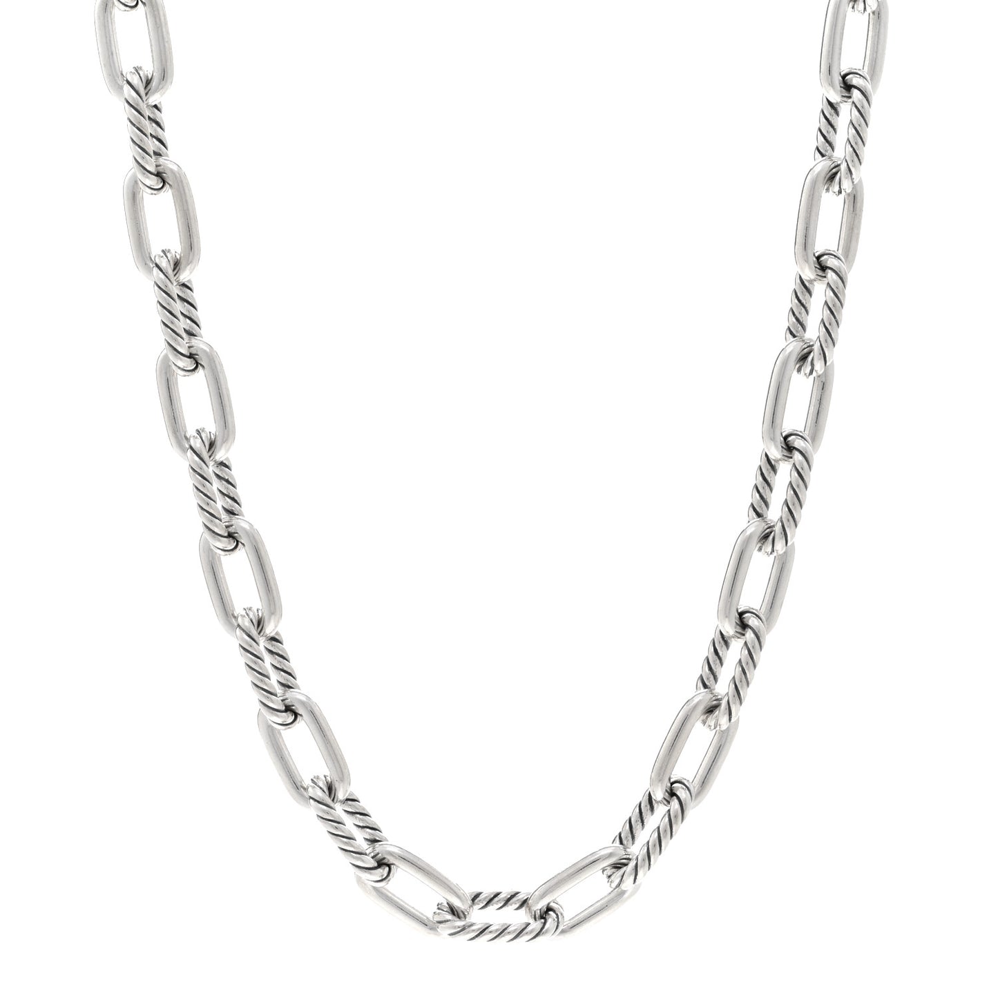 Sterling Silver 8.5mm Madison Chain Necklace 18"