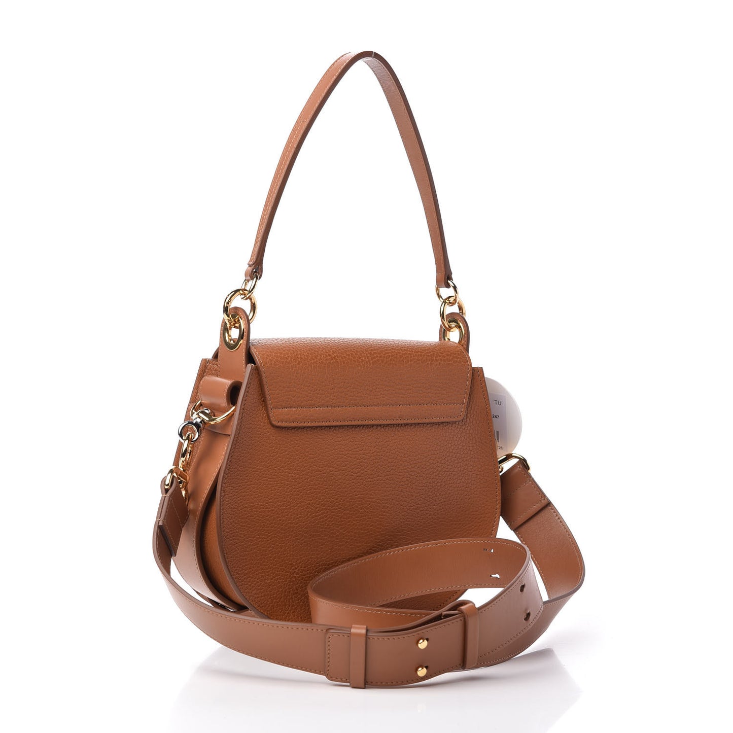 Grained Calfskin Large Tess Bag Caramel