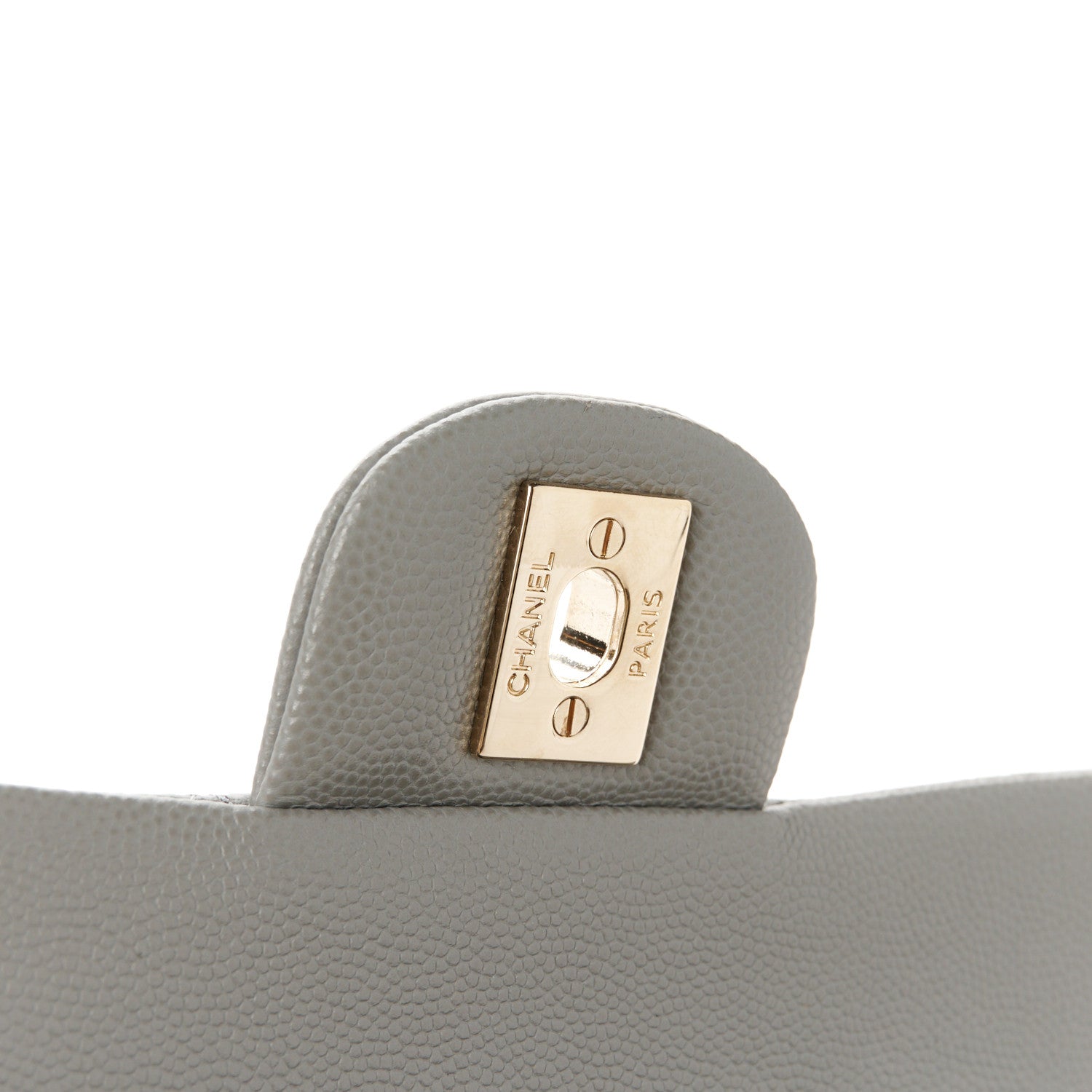 Chanel Caviar Quilted Medium Double Flap Grey 7 of 10