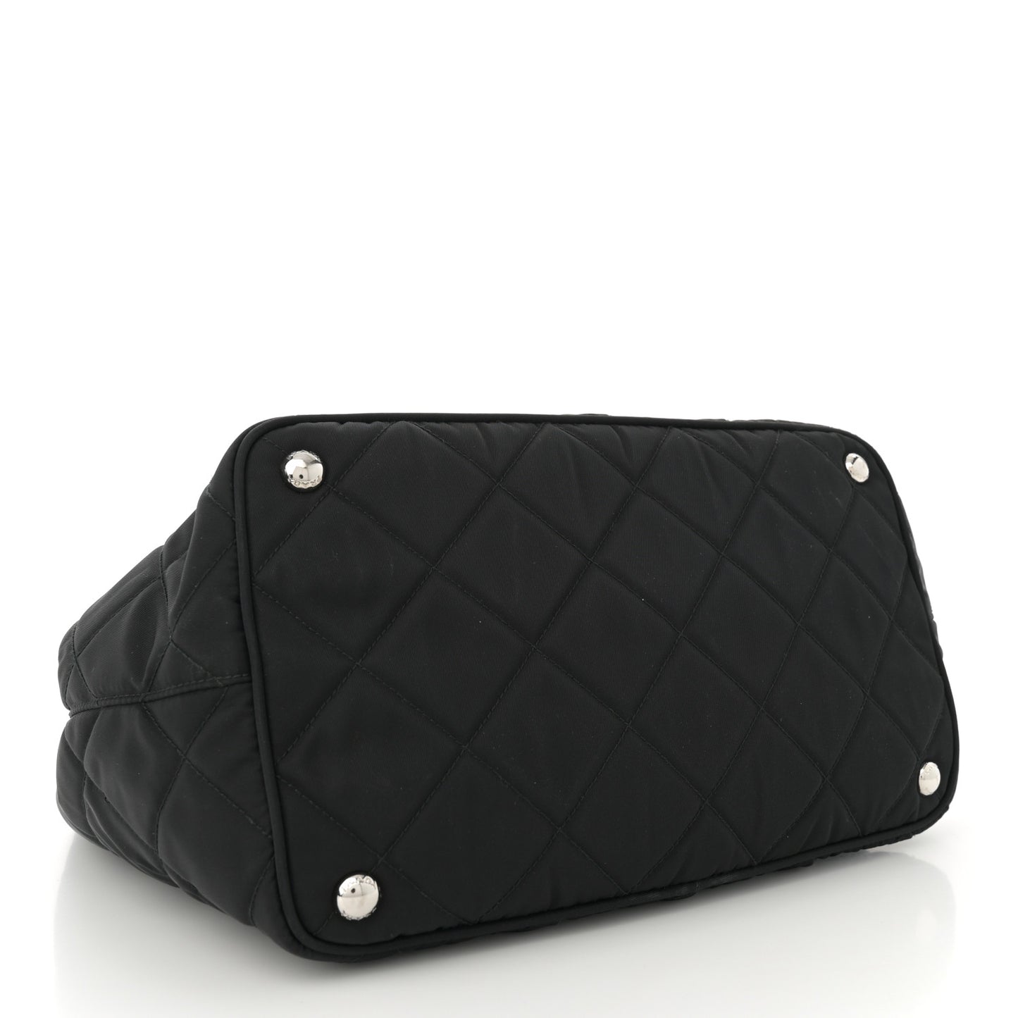 Nylon Tessuto Impuntu Quilted Tote Black