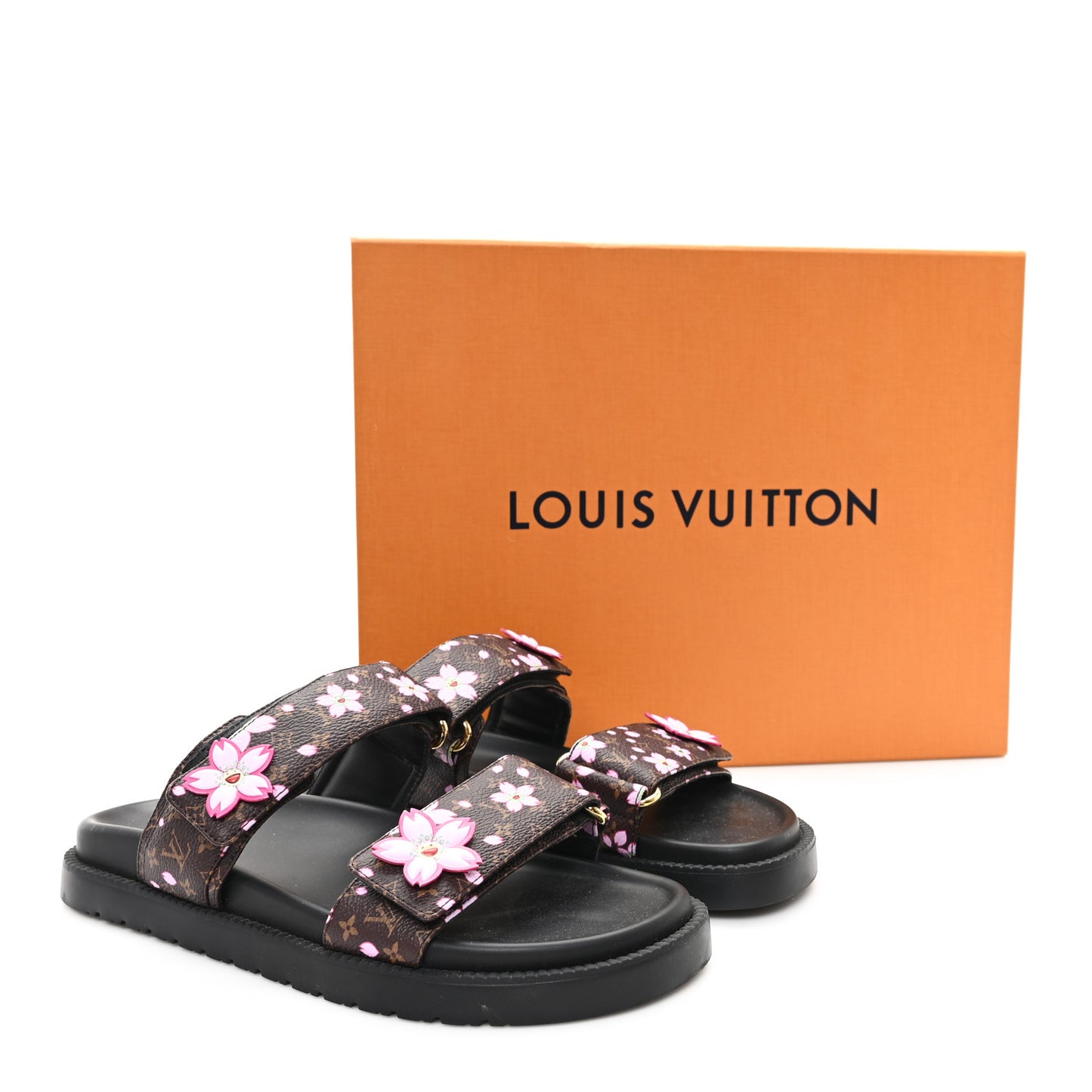 LV X TM Monogram LV Sunset Flat Comfort Mule 39 Sakura Brown