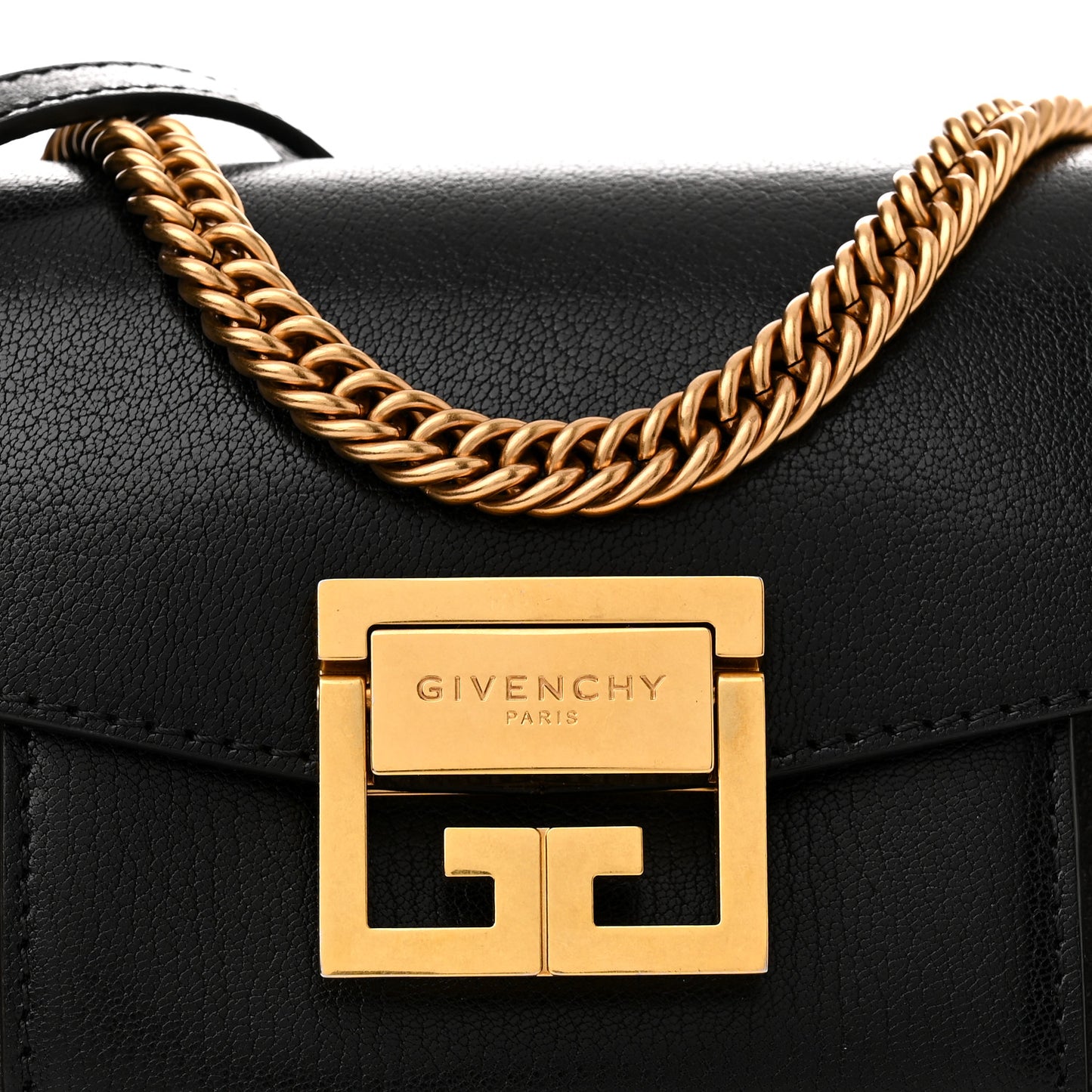Goatskin Suede Mini GV3 Shoulder Bag Black